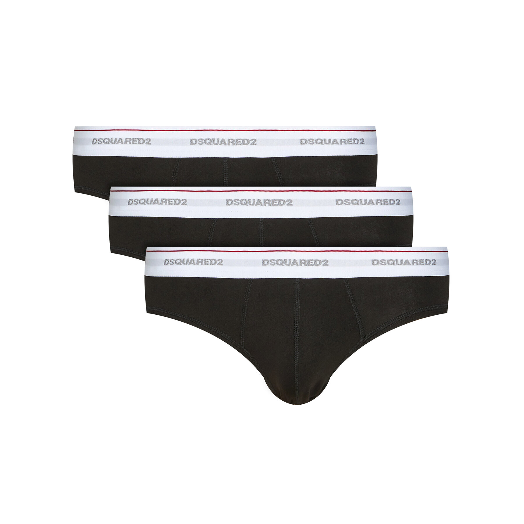 Dsquared2 Underwear Комплект 3 чифта слипове Brief DCX610040 Черен - Pepit.bg