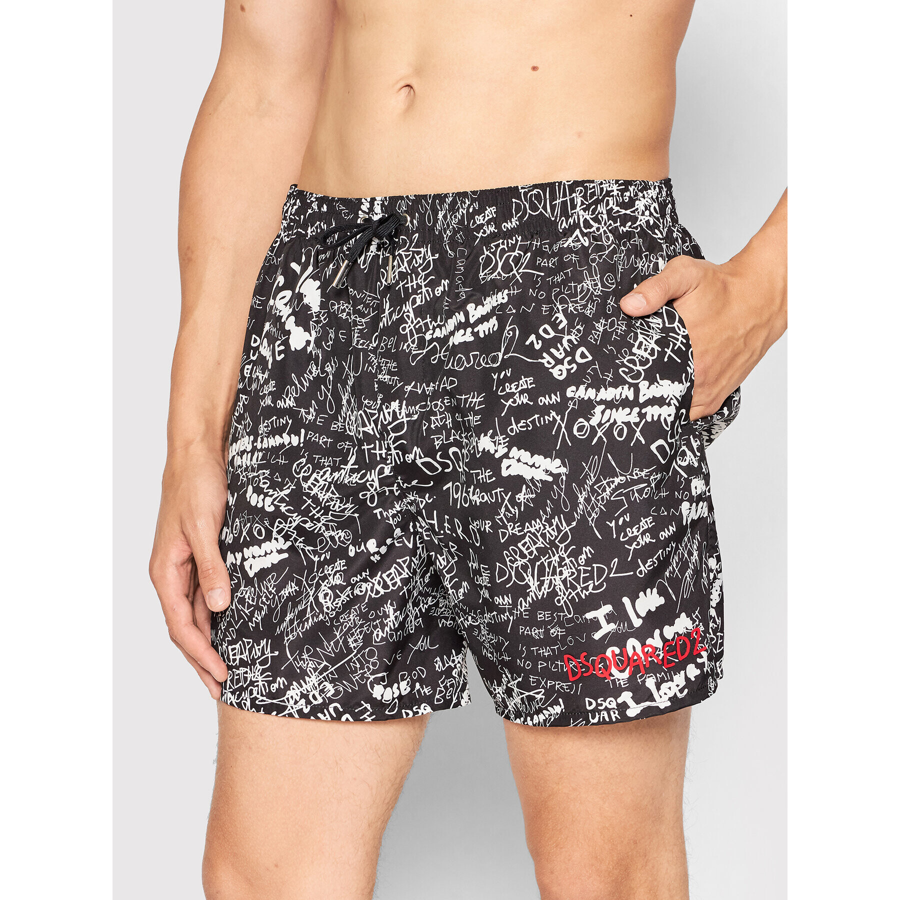 Dsquared2 Underwear Плувни шорти D7B544190.01850 Черен Regular Fit - Pepit.bg