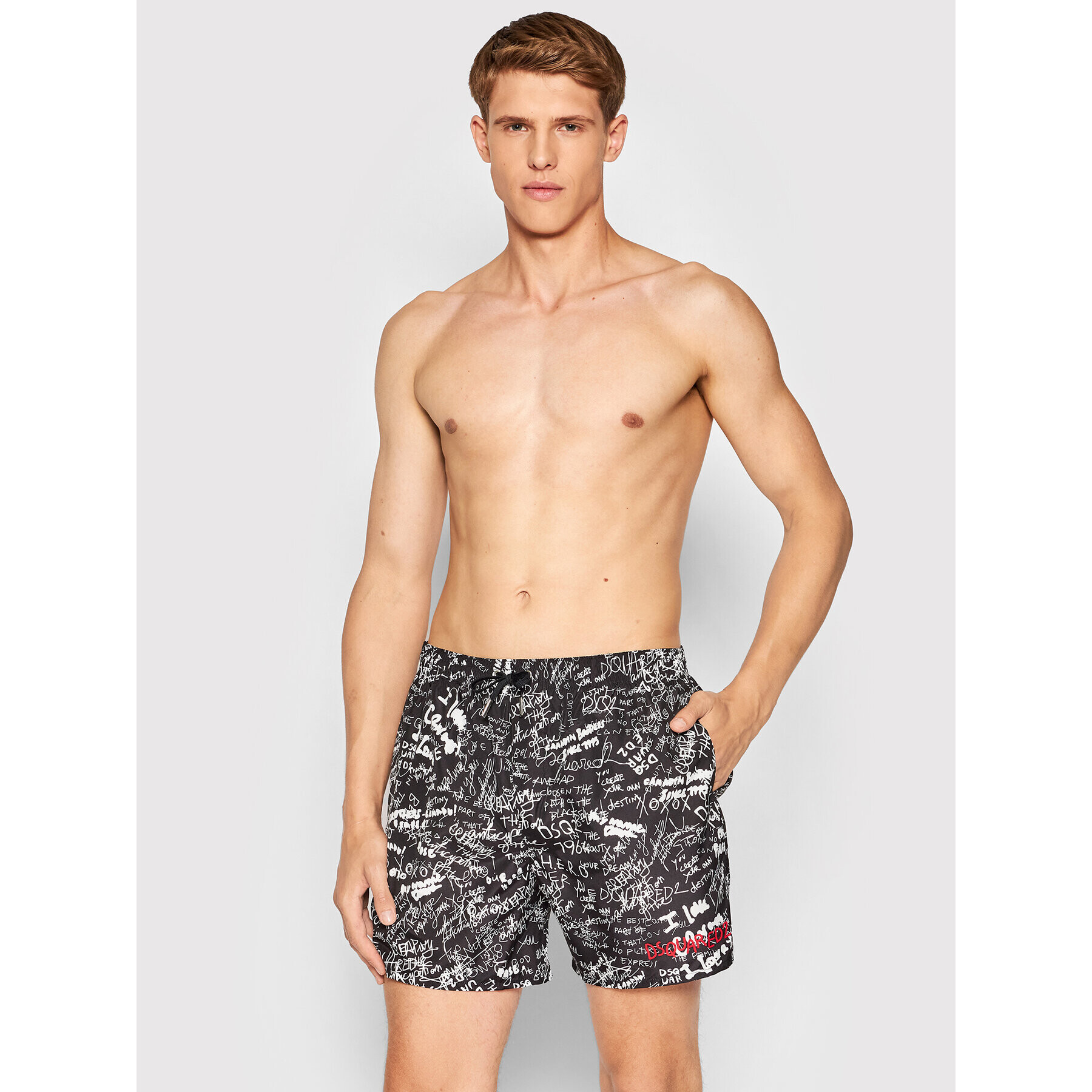 Dsquared2 Underwear Плувни шорти D7B544190.01850 Черен Regular Fit - Pepit.bg