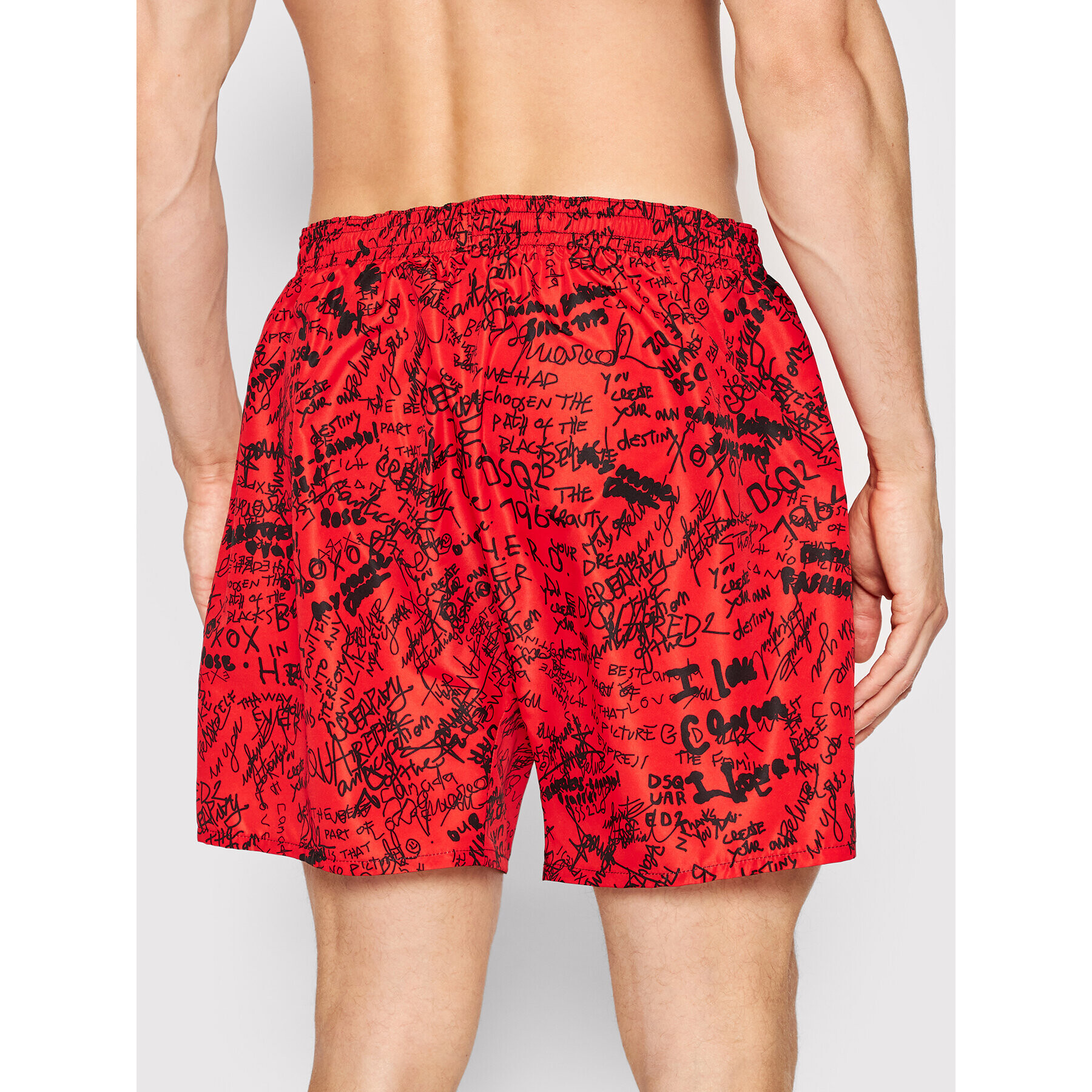 Dsquared2 Underwear Плувни шорти Scribbles Midi D7B544190 Червен Regular Fit - Pepit.bg