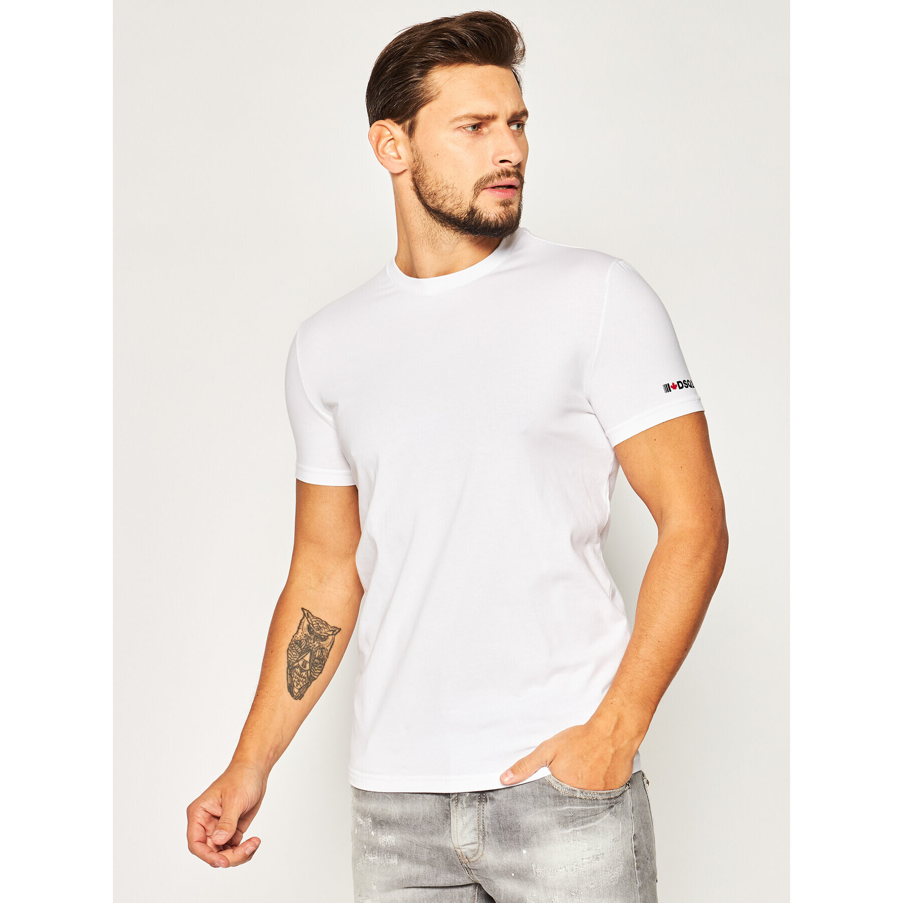 Dsquared2 Underwear Тишърт D9M202990 Бял Regular Fit - Pepit.bg