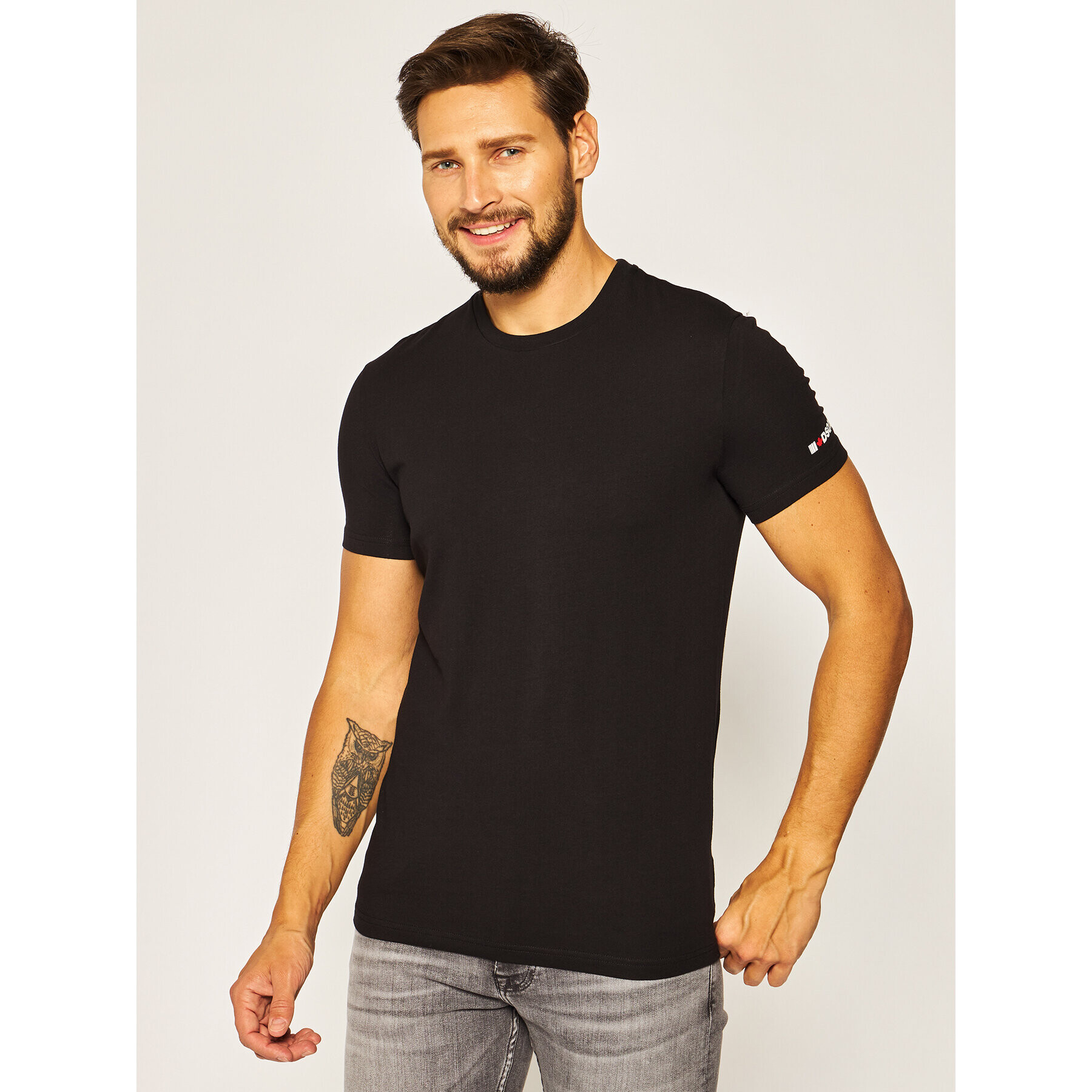 Dsquared2 Underwear Тишърт D9M202990 Черен Regular Fit - Pepit.bg