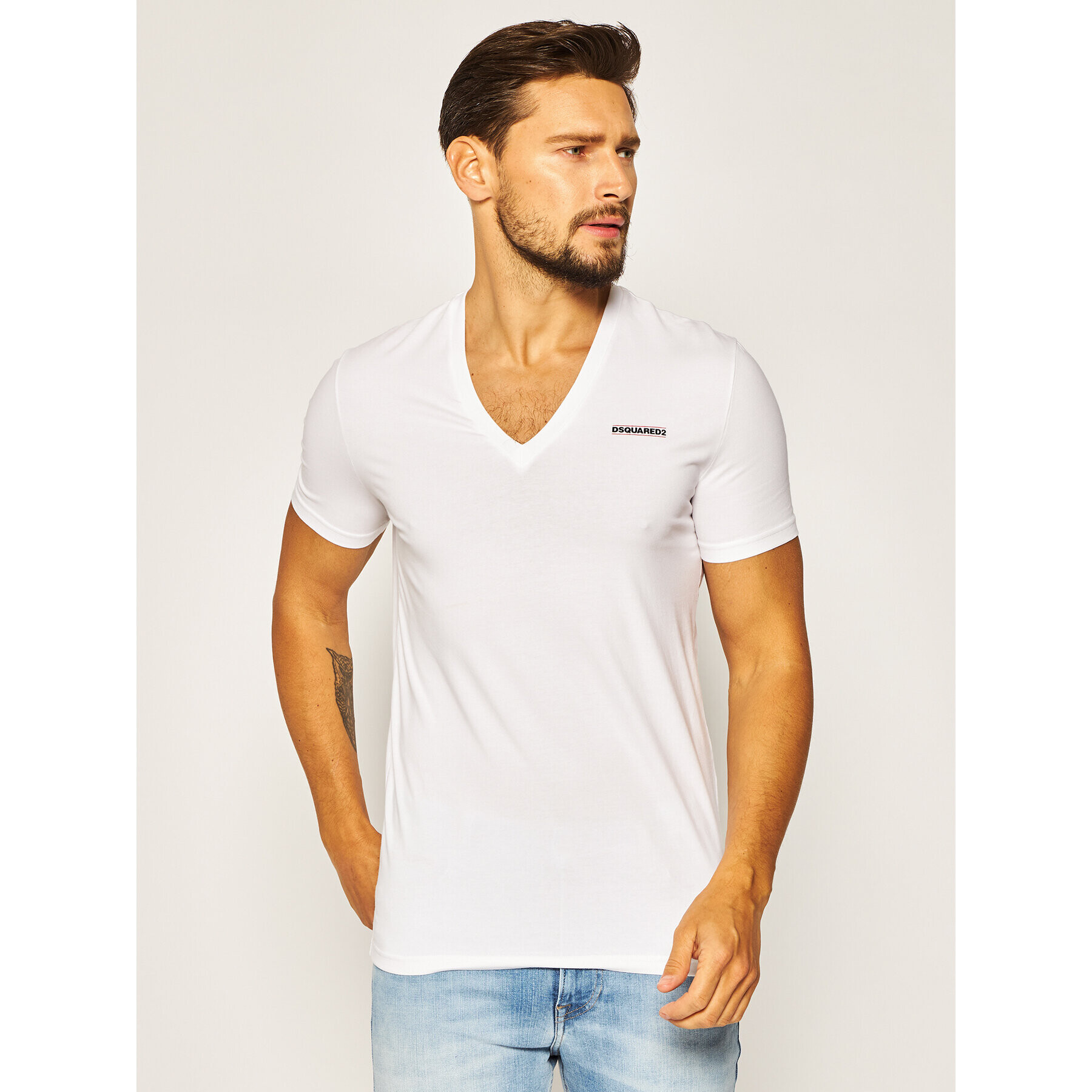 Dsquared2 Underwear Тишърт D9M453040 Бял Regular Fit - Pepit.bg