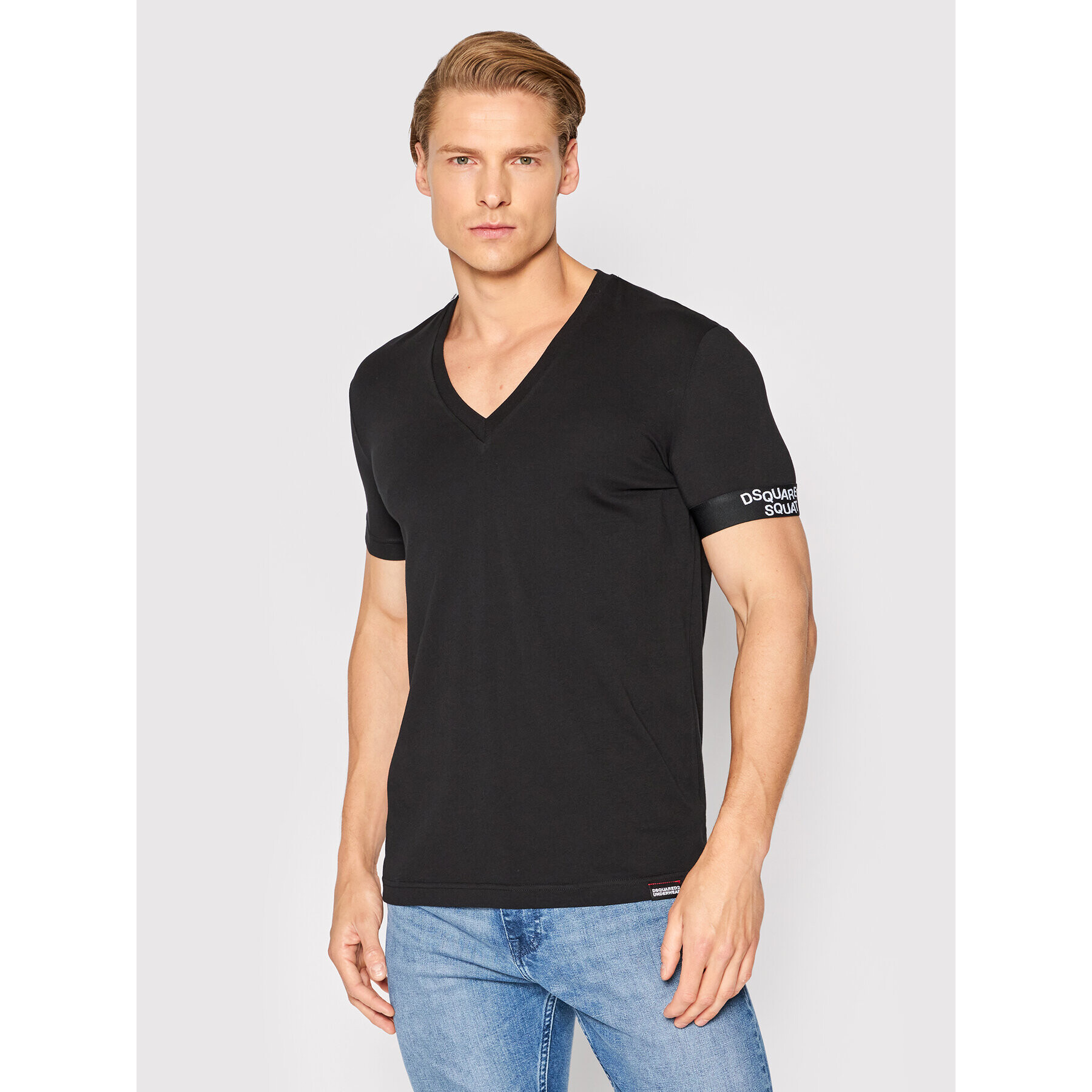 Dsquared2 Underwear Тишърт D9M903990 Черен Regular Fit - Pepit.bg