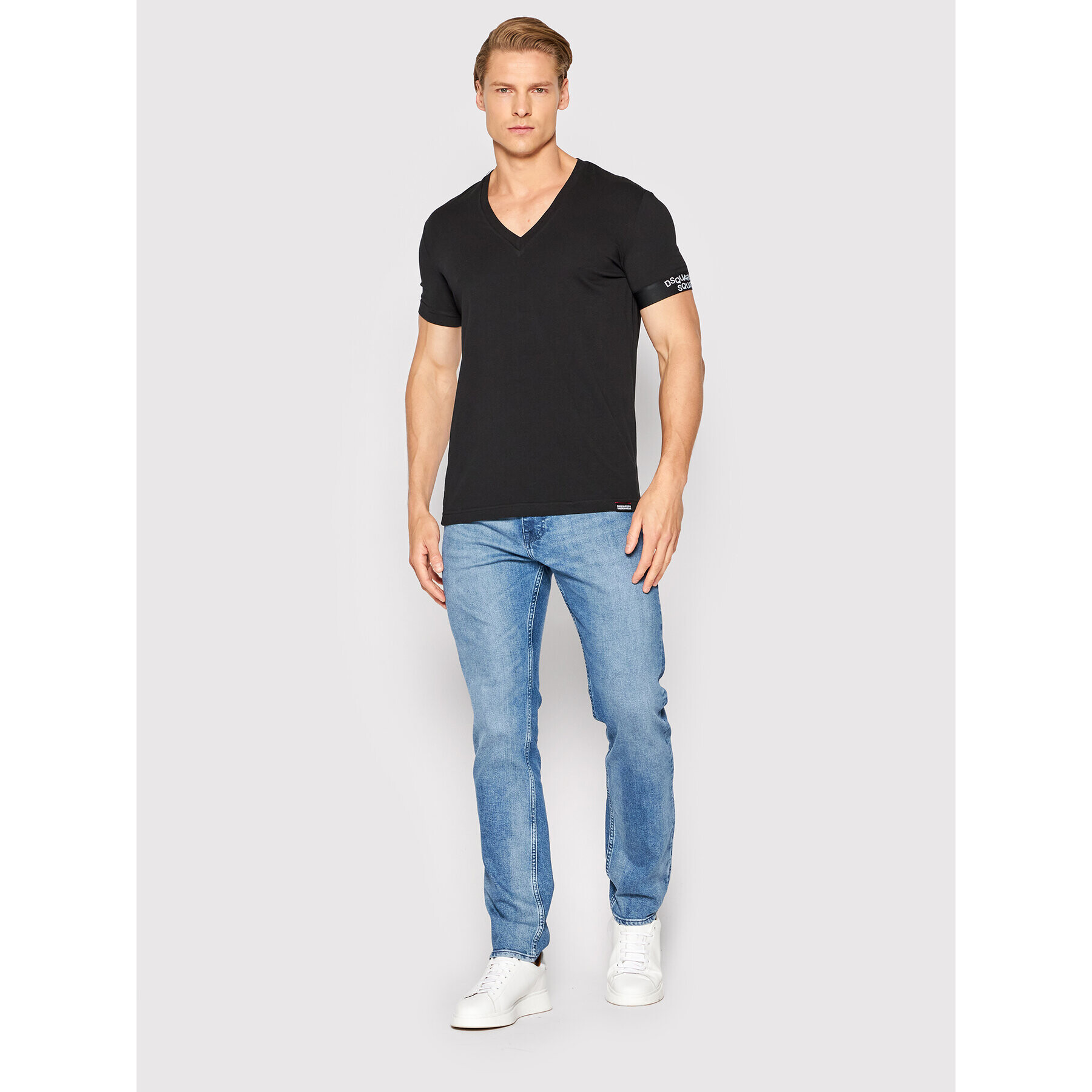 Dsquared2 Underwear Тишърт D9M903990 Черен Regular Fit - Pepit.bg