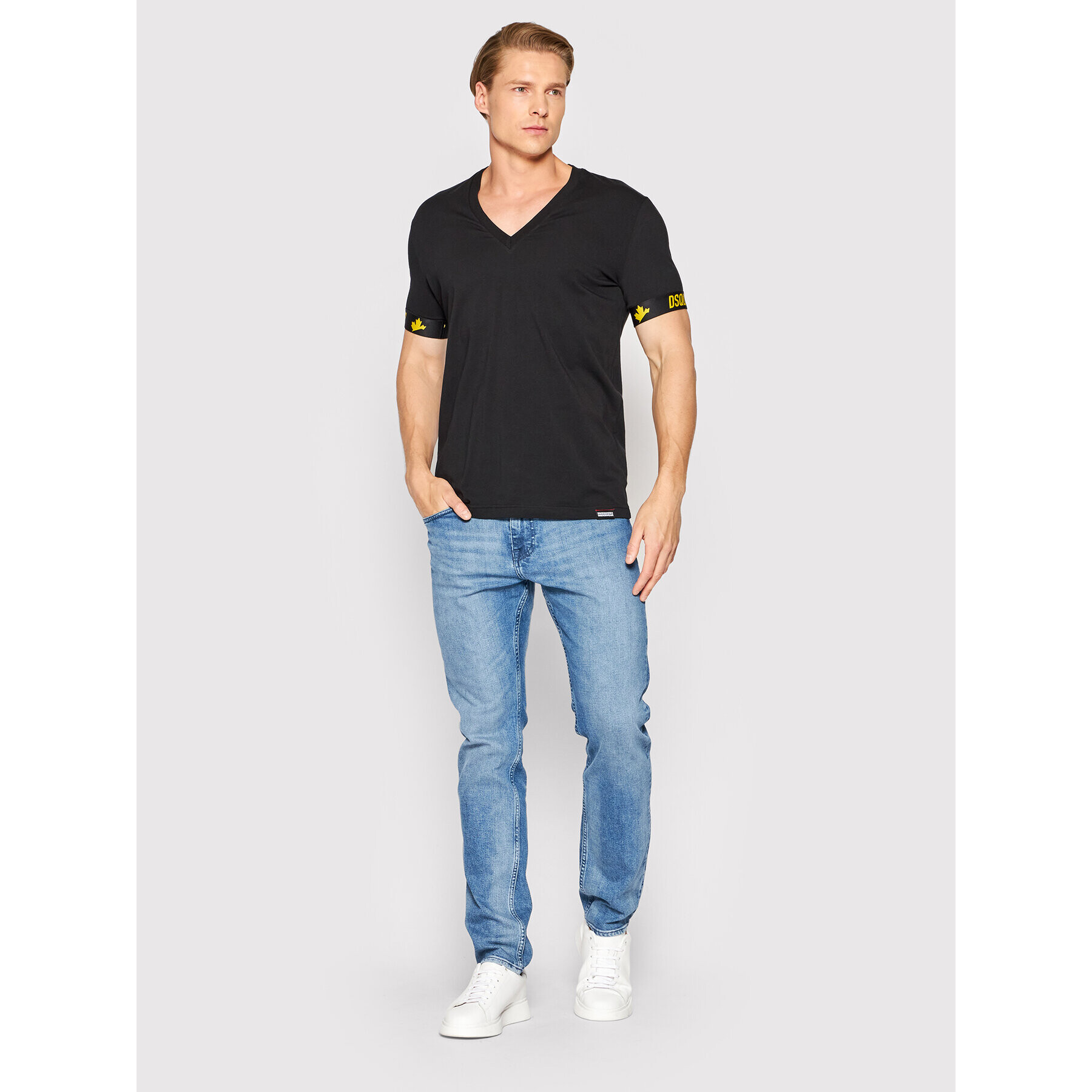 Dsquared2 Underwear Тишърт D9M914120 Черен Regular Fit - Pepit.bg