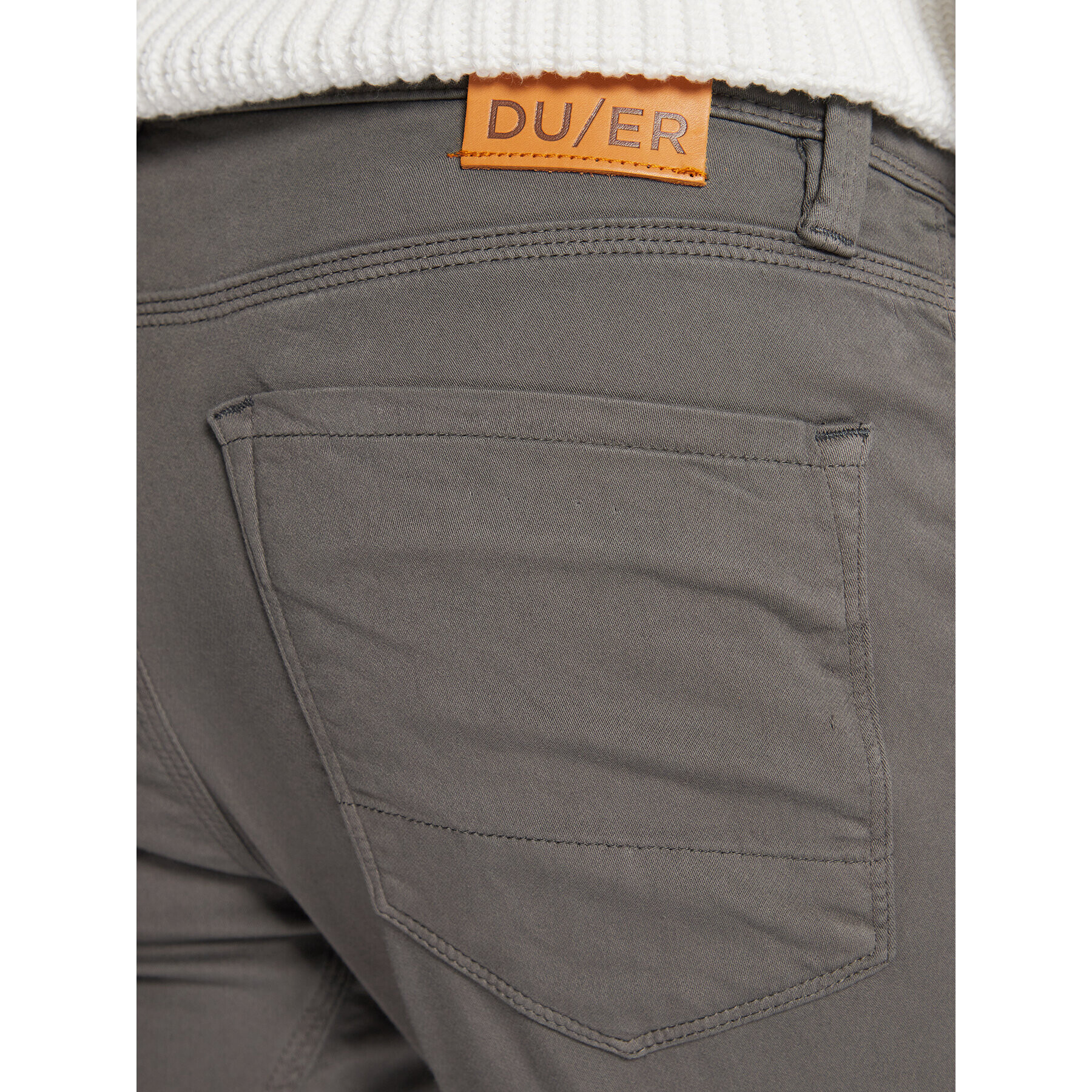 Duer Текстилни панталони No Sweat MFNS1001 Сив Slim Fit - Pepit.bg