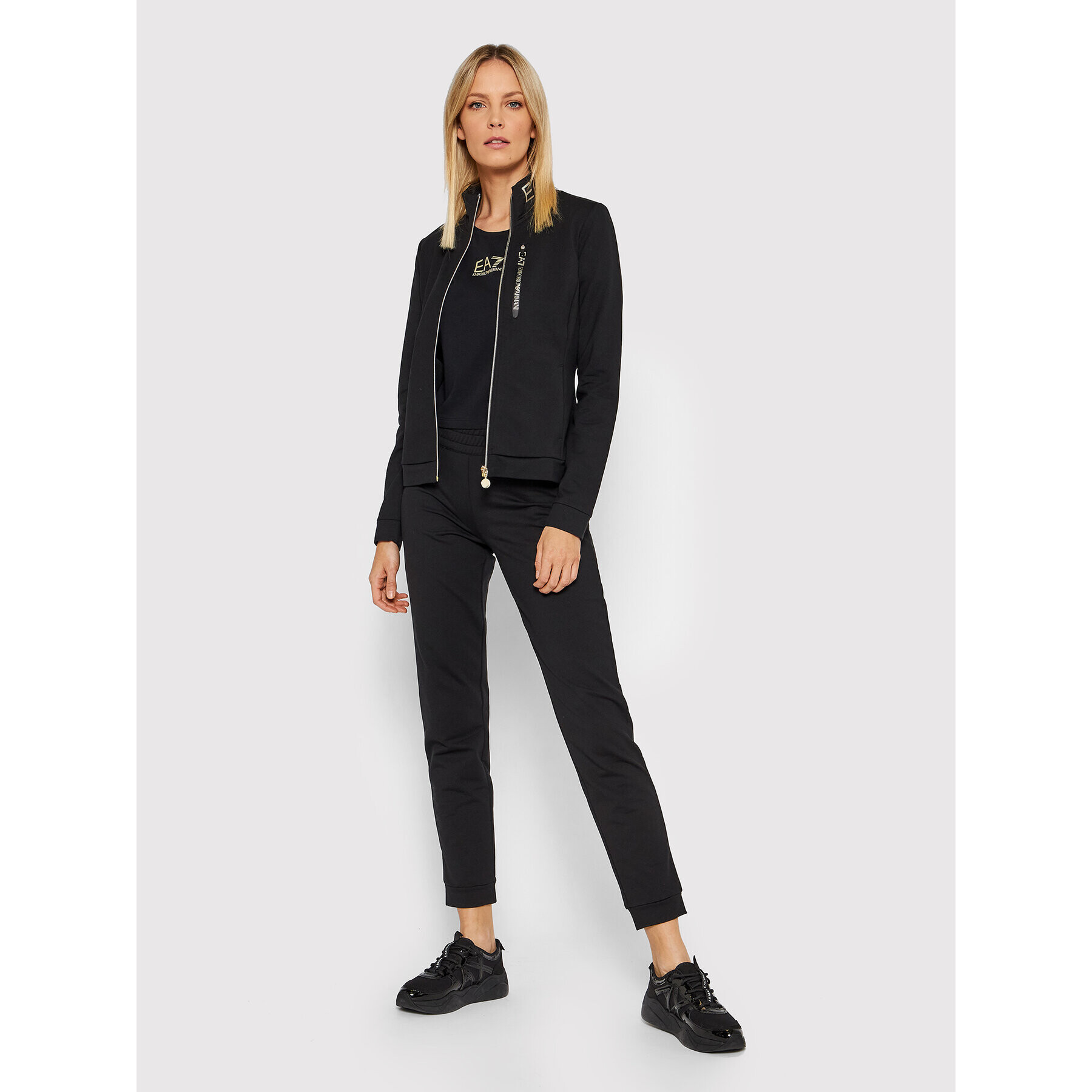 EA7 Emporio Armani Анцуг 3LTV61 TJALZ 0200 Черен Regular Fit - Pepit.bg