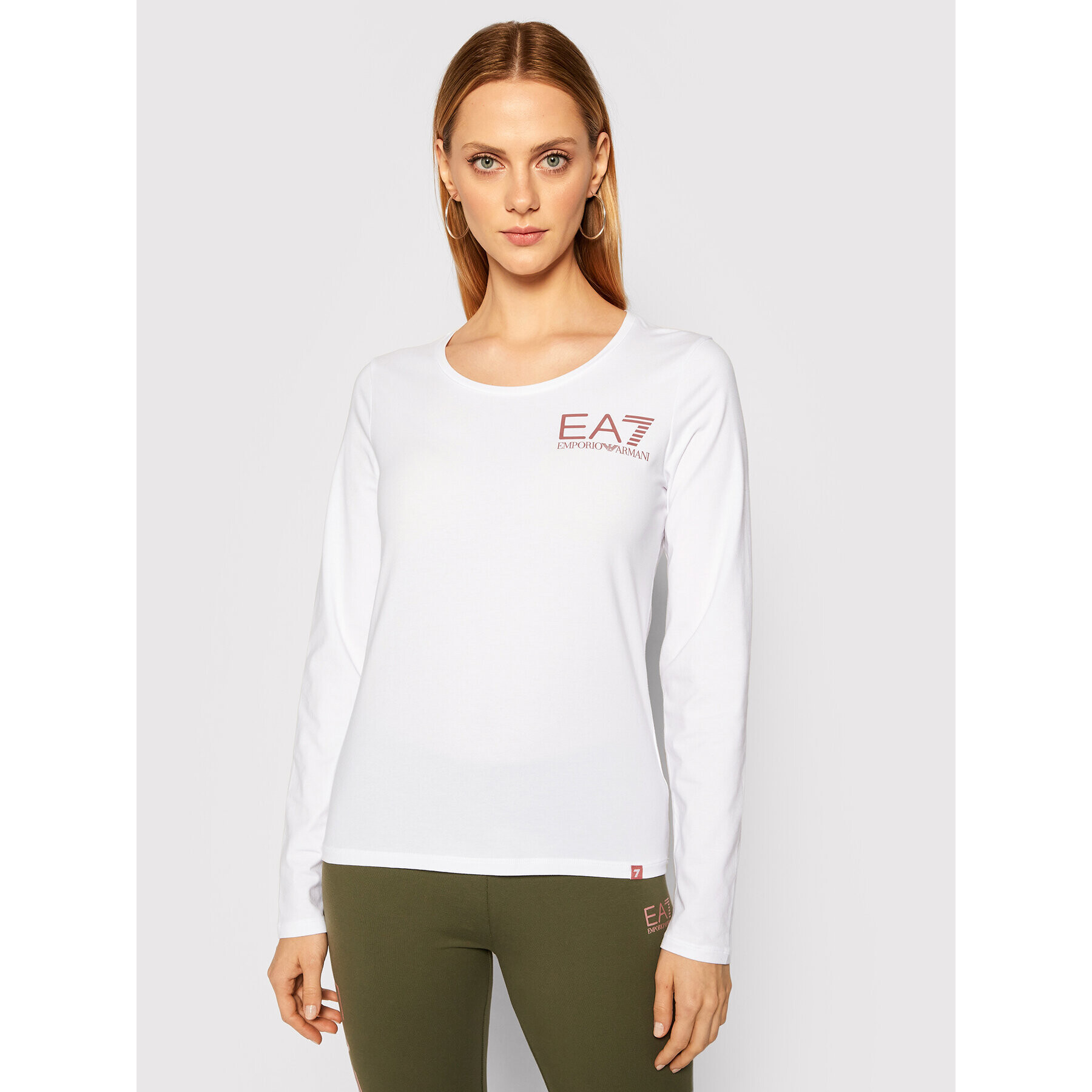 EA7 Emporio Armani Блуза 6HTT14 TJ29Z 1100 Бял Regular Fit - Pepit.bg