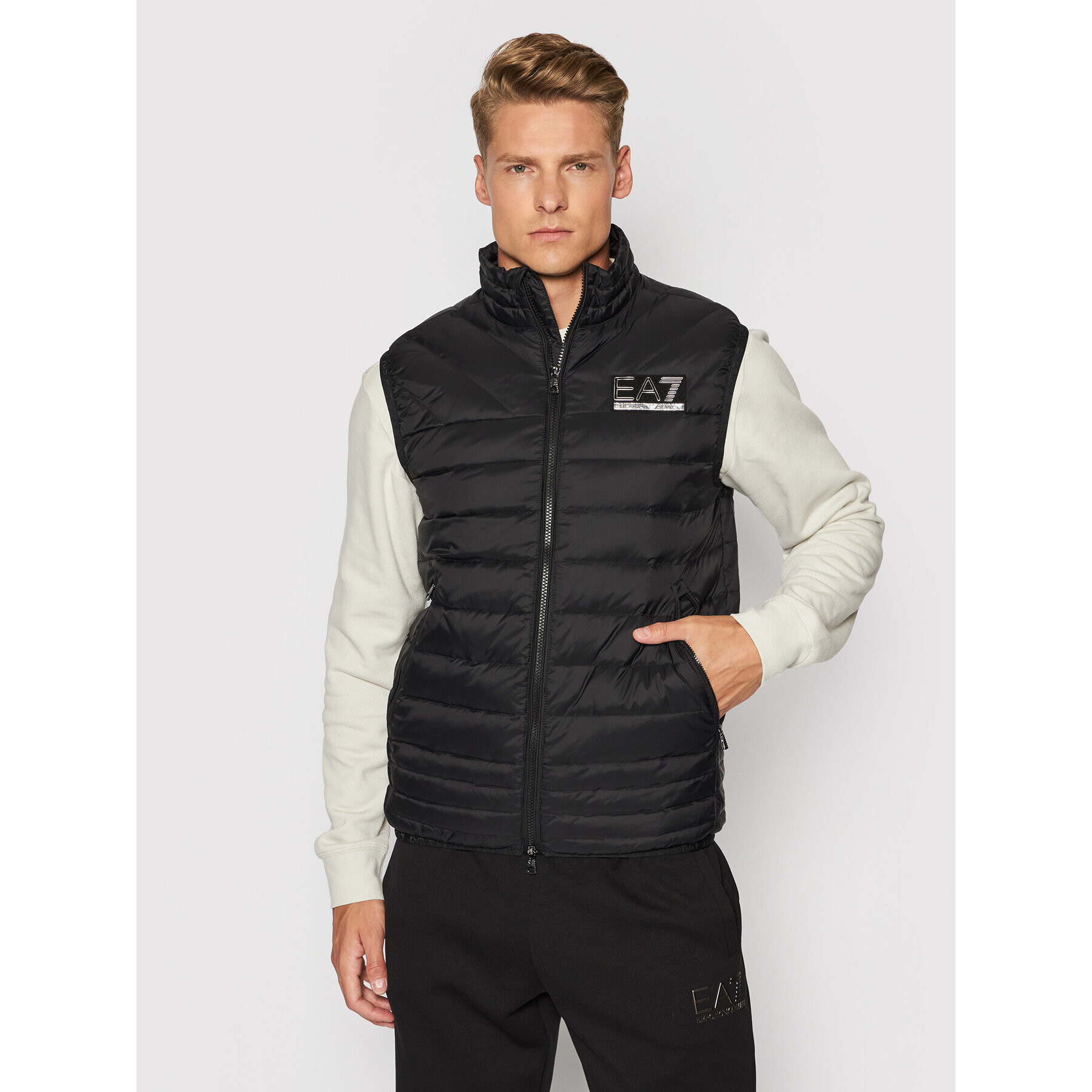 EA7 Emporio Armani Елек 6KPQ02 PNR4Z 1200 Черен Regular Fit - Pepit.bg