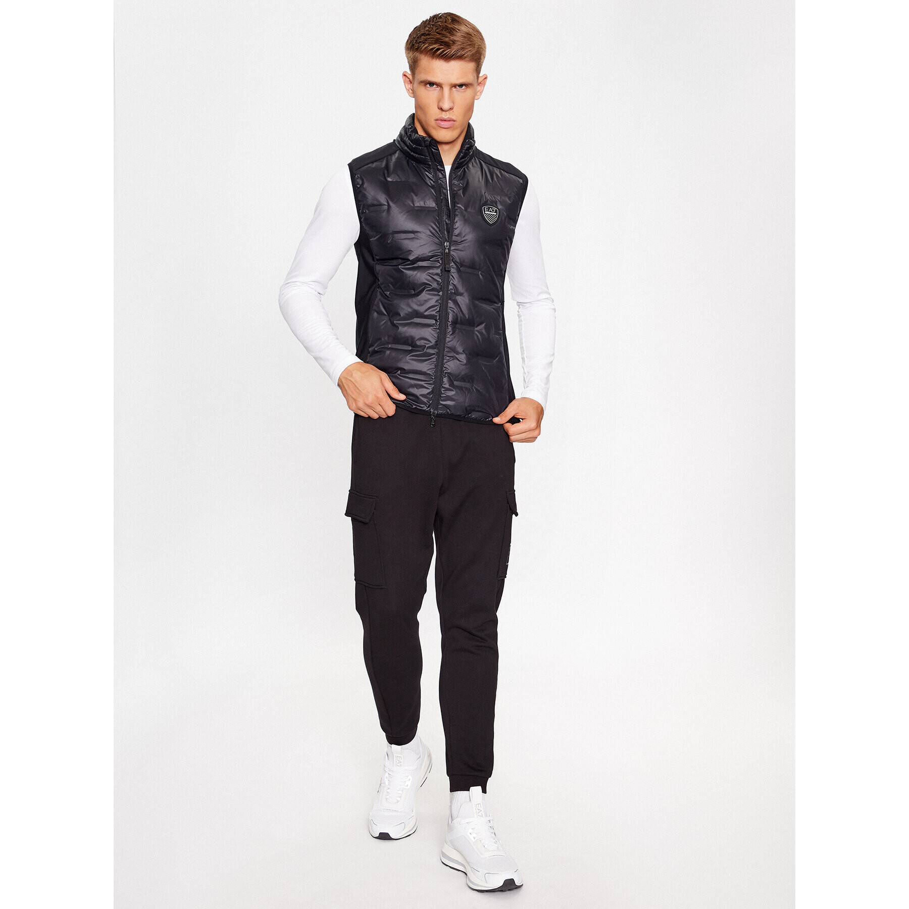 EA7 Emporio Armani Елек 6RPQ06 PNCLZ 1200 Черен Regular Fit - Pepit.bg