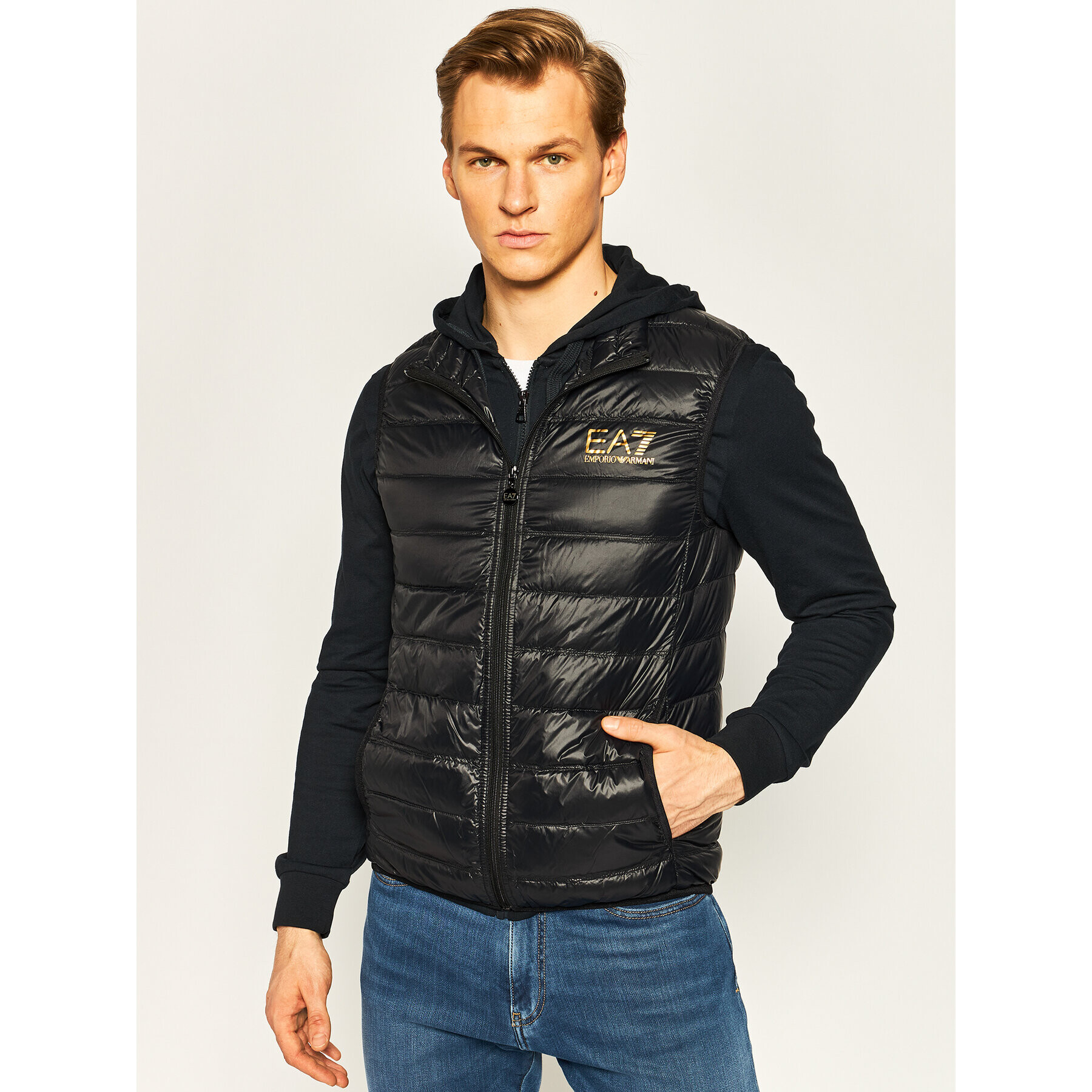 EA7 Emporio Armani Елек 8NPQ01 PN29Z 0208 Черен Regular Fit - Pepit.bg