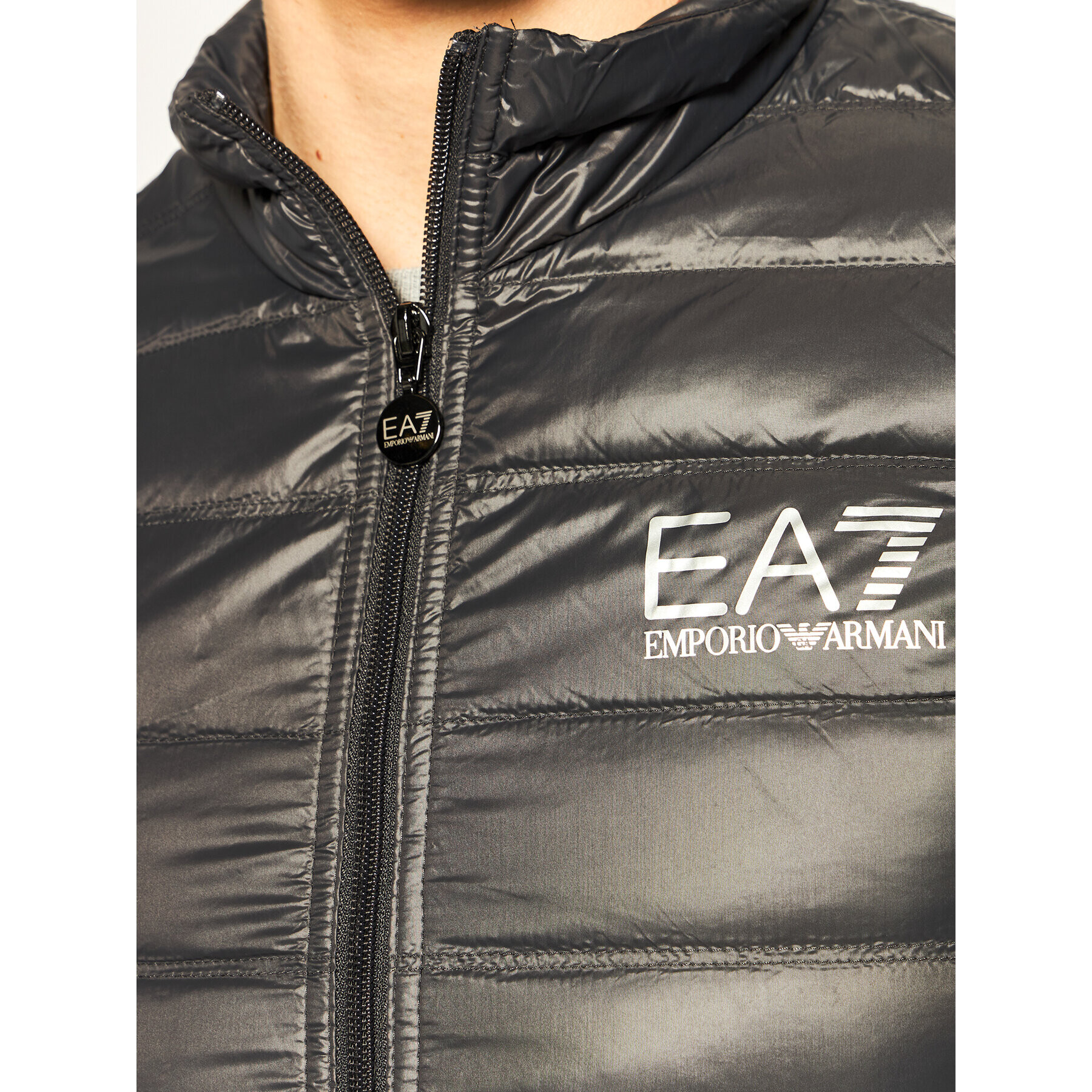 EA7 Emporio Armani Елек 8NPQ01 PN29Z 1994 Сив Regular Fit - Pepit.bg