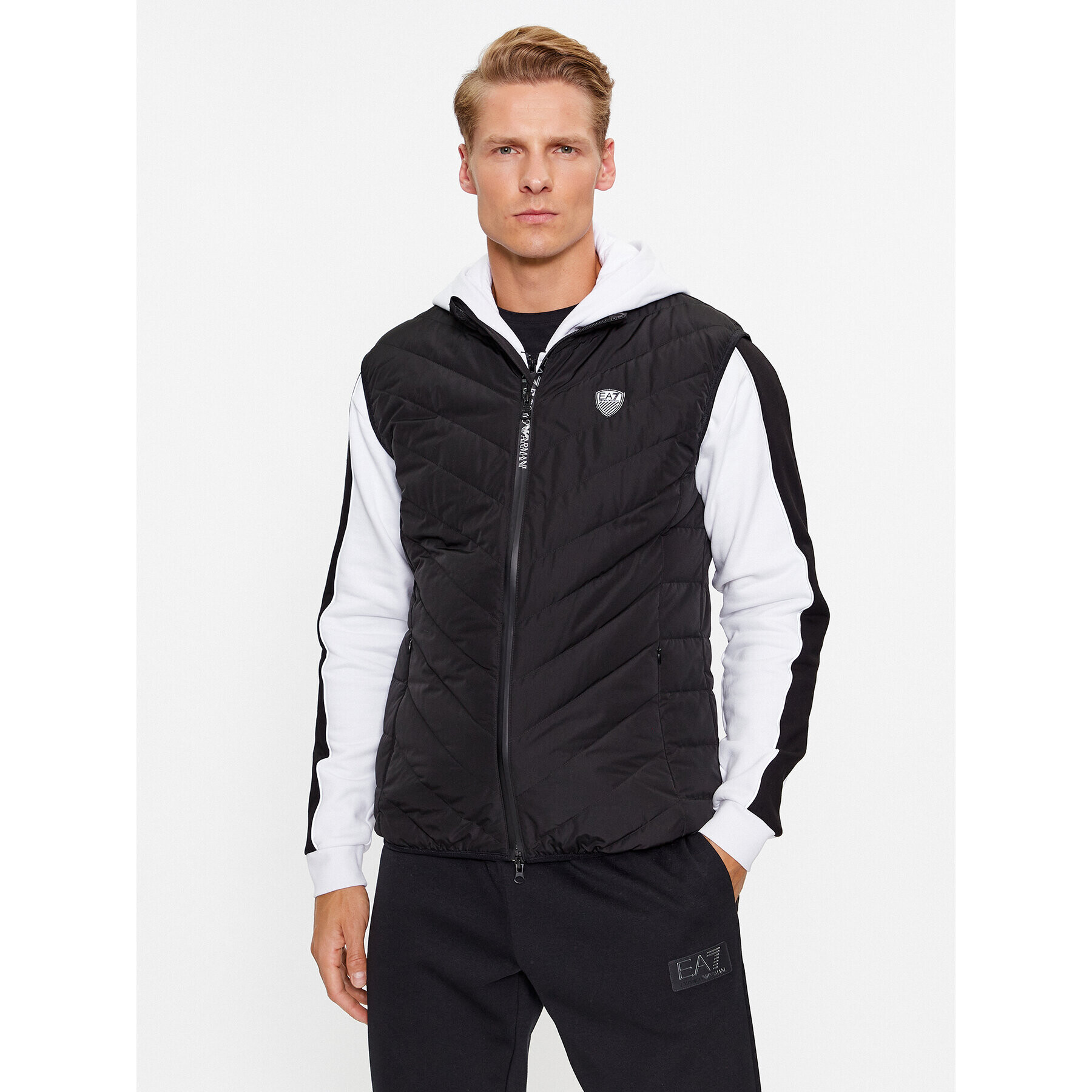 EA7 Emporio Armani Елек 8NPQ02 PNE1Z 1200 Черен Regular Fit - Pepit.bg