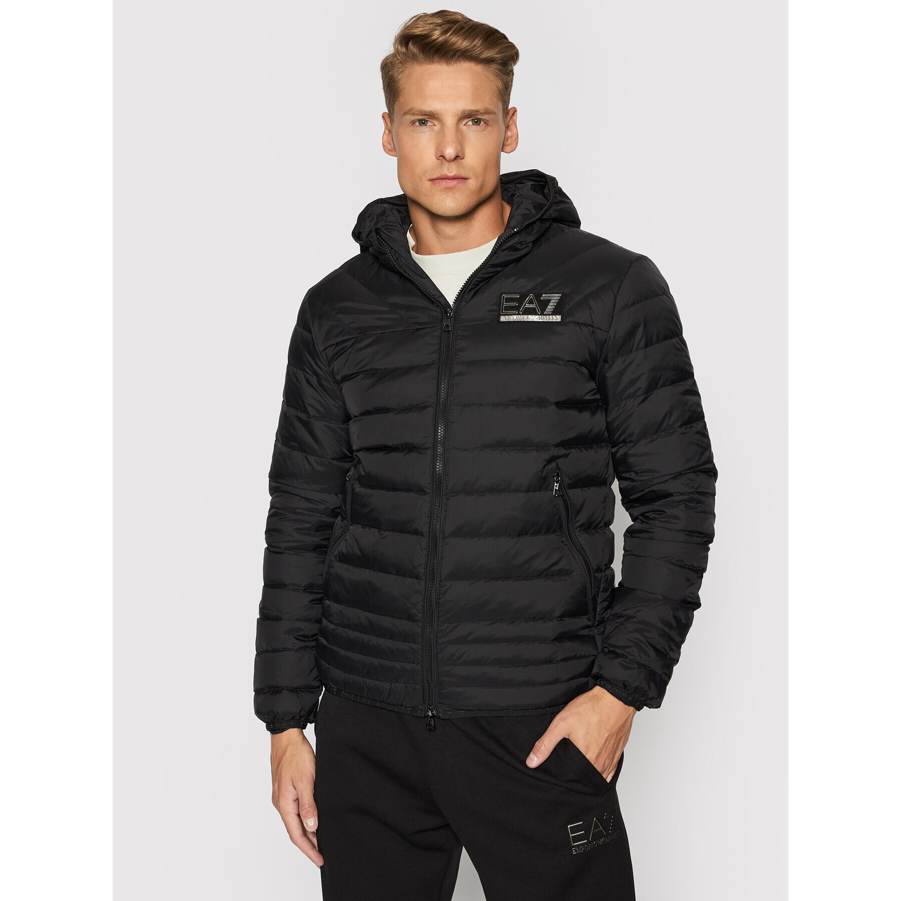 EA7 Emporio Armani Пухено яке 6KPB16 PNR4Z 1200 Черен Regular Fit - Pepit.bg