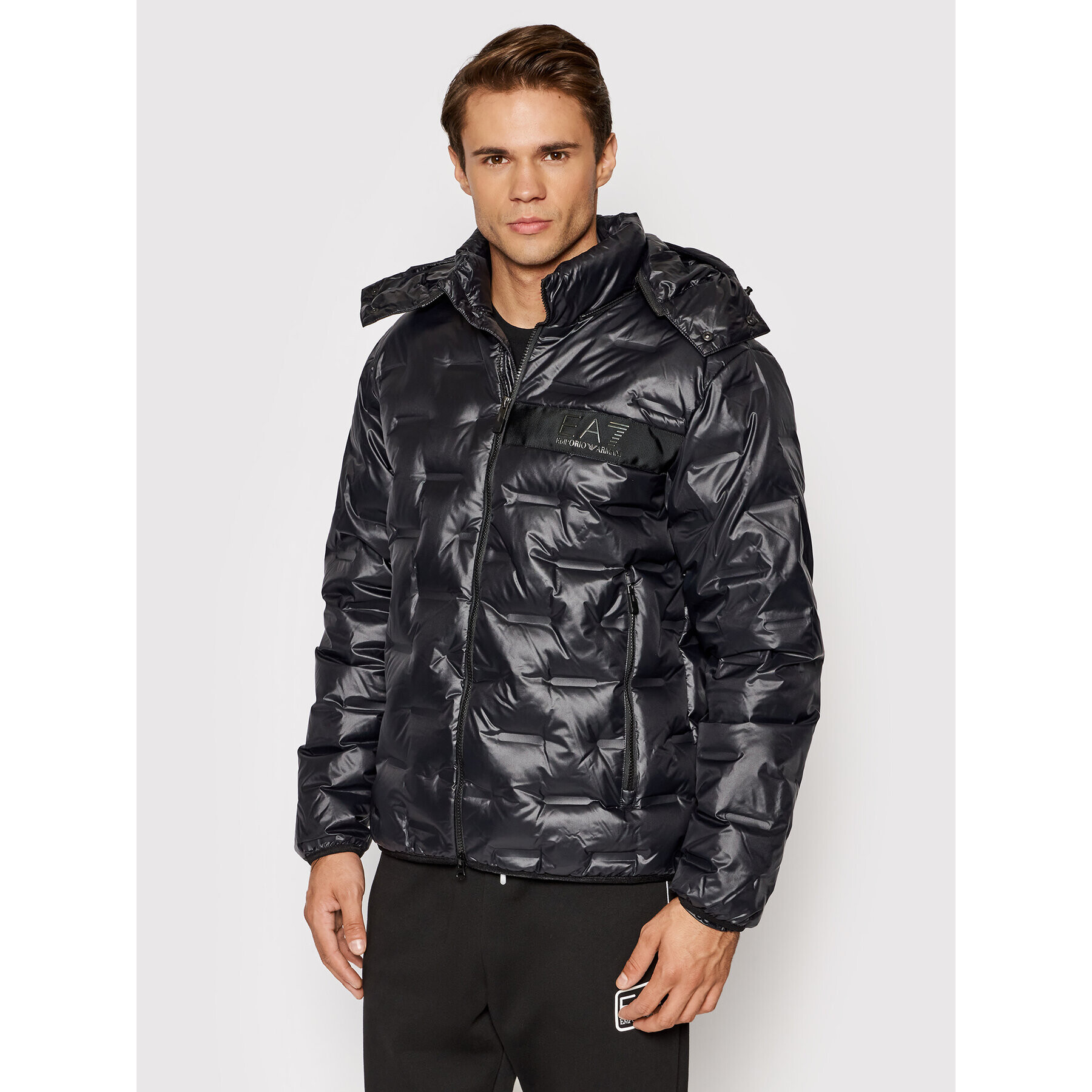 EA7 Emporio Armani Пухено яке 6KPB64 PN8MZ 1200 Черен Regular Fit - Pepit.bg