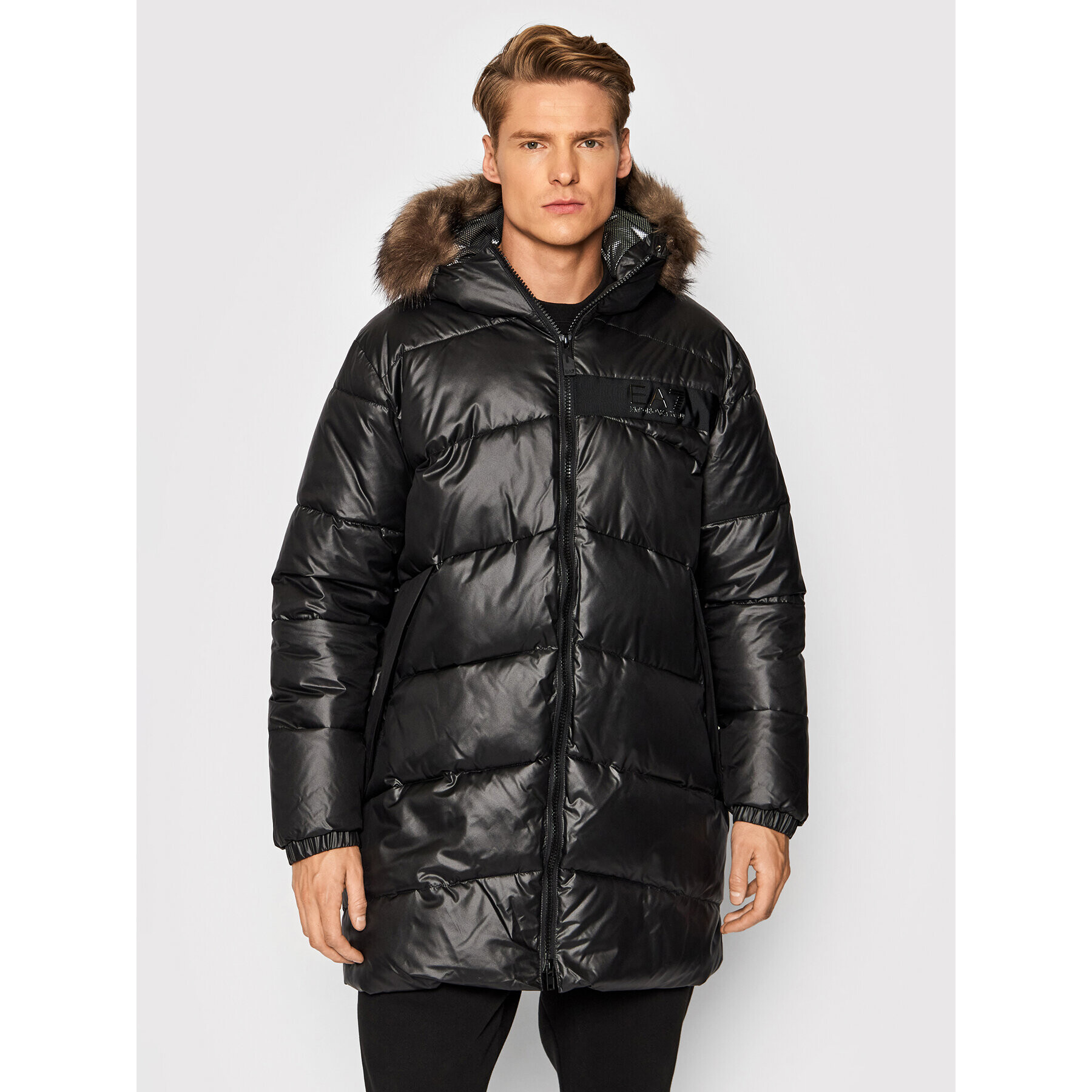 EA7 Emporio Armani Пухено яке 6KPK03 PN3BZ 1200 Черен Regular Fit - Pepit.bg