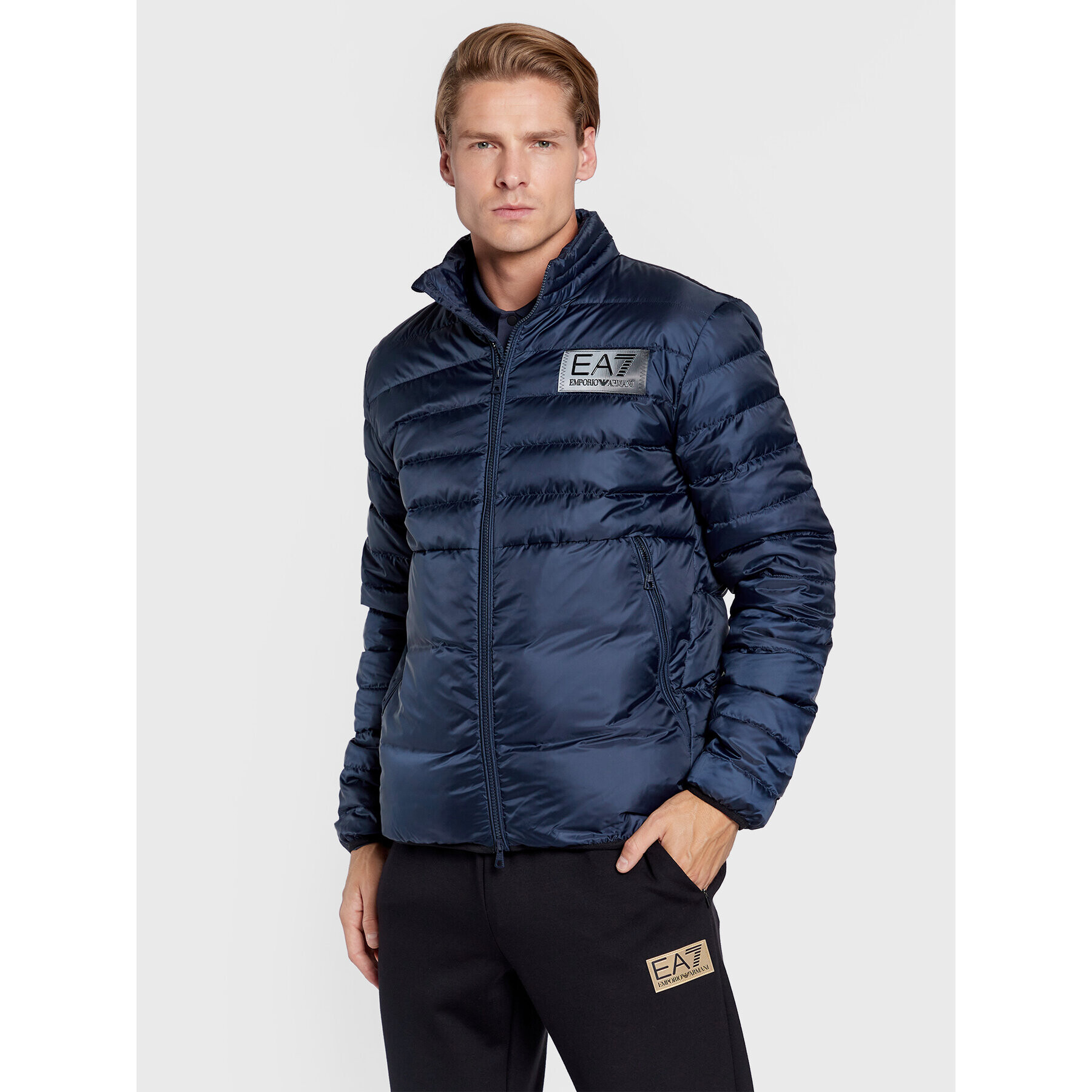 EA7 Emporio Armani Пухено яке 6LPB14 PN5ZZ 1554 Тъмносин Regular Fit - Pepit.bg