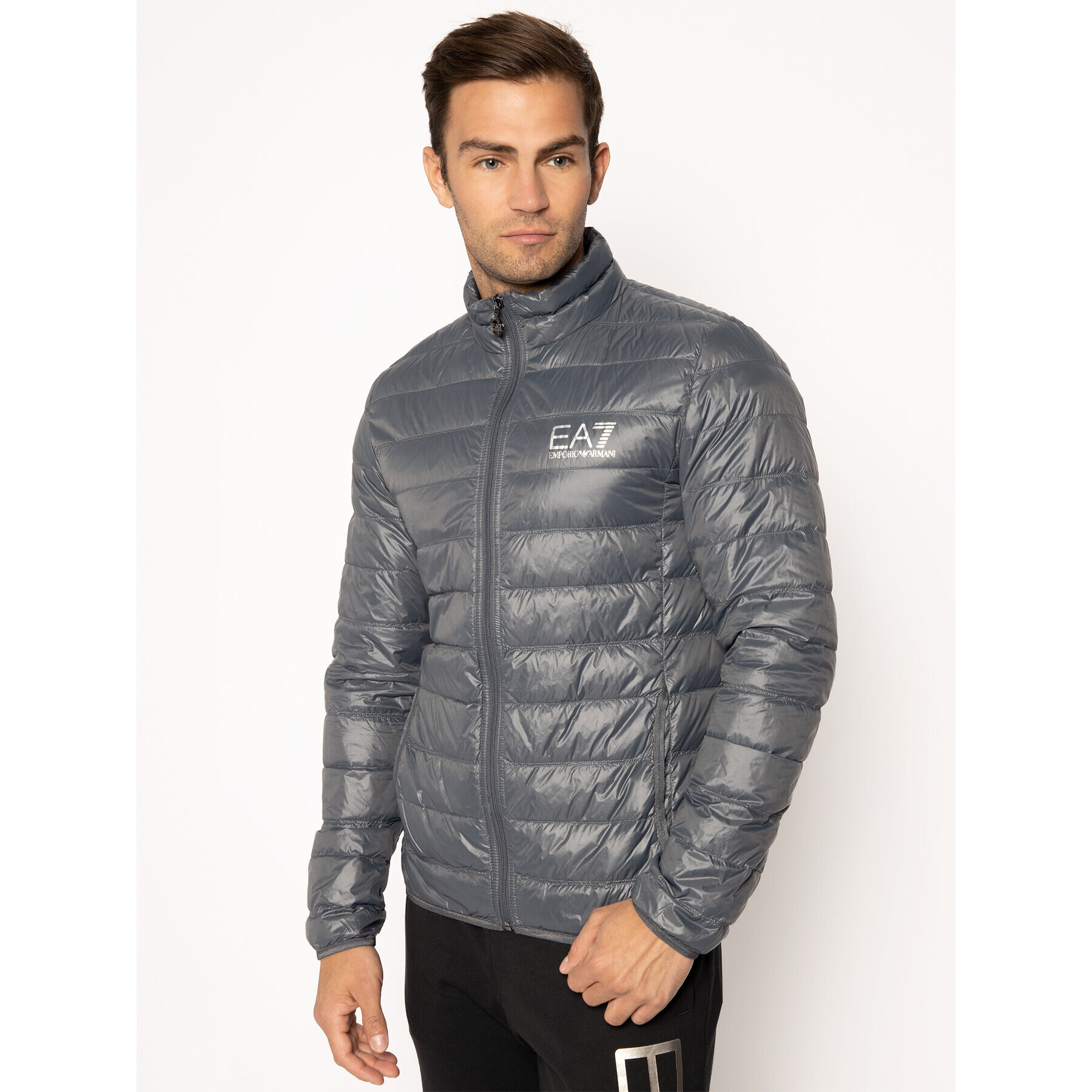 EA7 Emporio Armani Пухено яке 8NPB01 PN29Z 1977 Сив Regular Fit - Pepit.bg