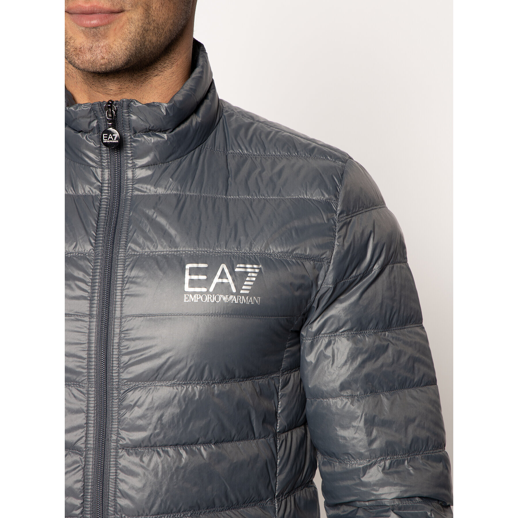 EA7 Emporio Armani Пухено яке 8NPB01 PN29Z 1977 Сив Regular Fit - Pepit.bg