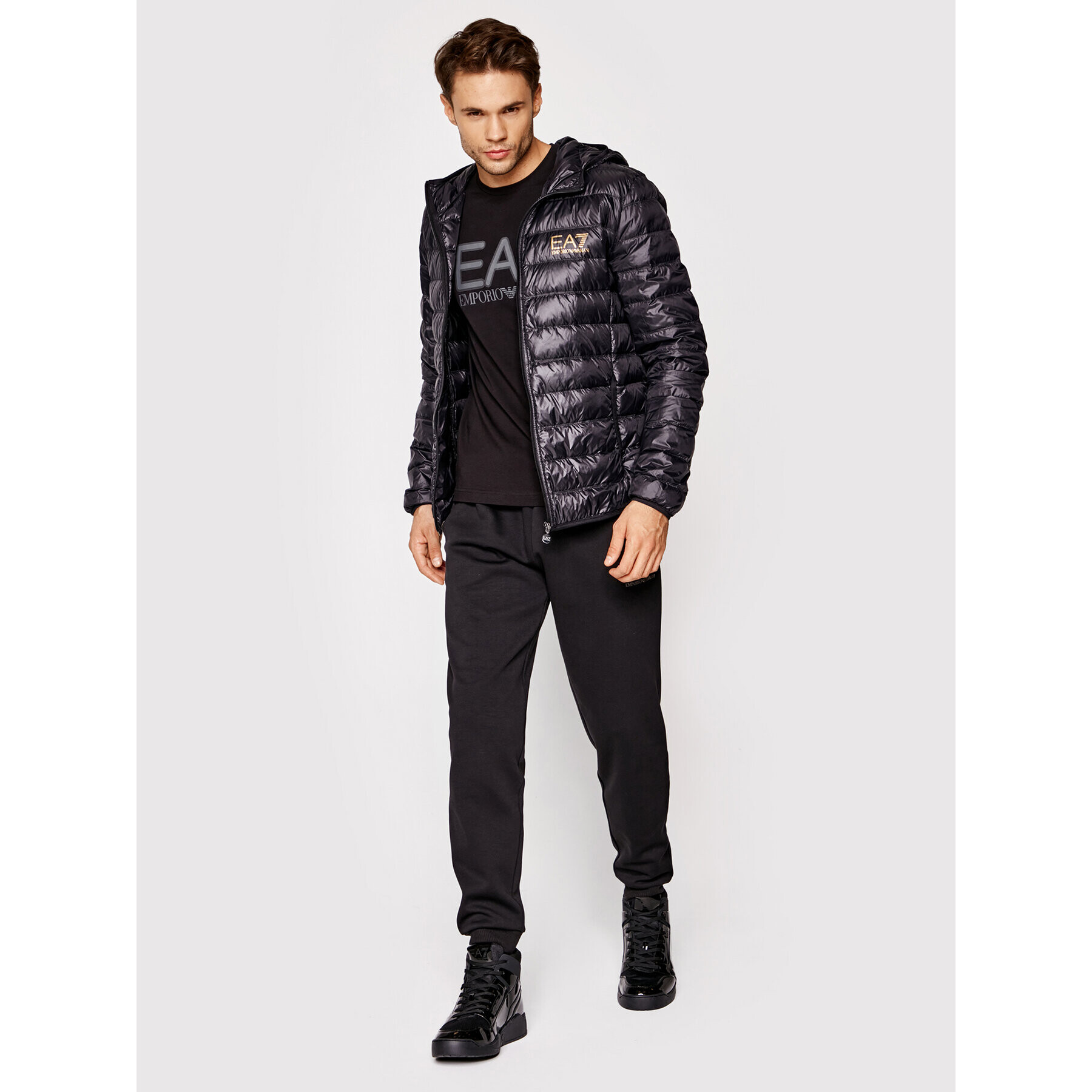 EA7 Emporio Armani Пухено яке 8NPB02 PN29Z 0208 Черен Regular Fit - Pepit.bg