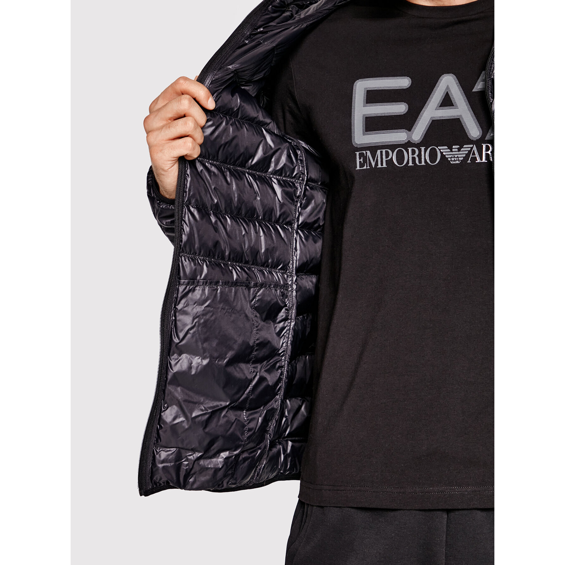 EA7 Emporio Armani Пухено яке 8NPB02 PN29Z 0208 Черен Regular Fit - Pepit.bg