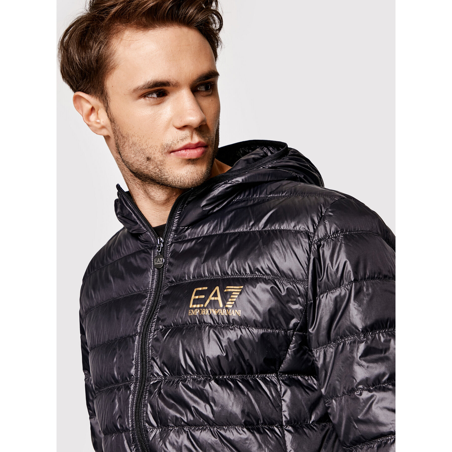 EA7 Emporio Armani Пухено яке 8NPB02 PN29Z 0208 Черен Regular Fit - Pepit.bg