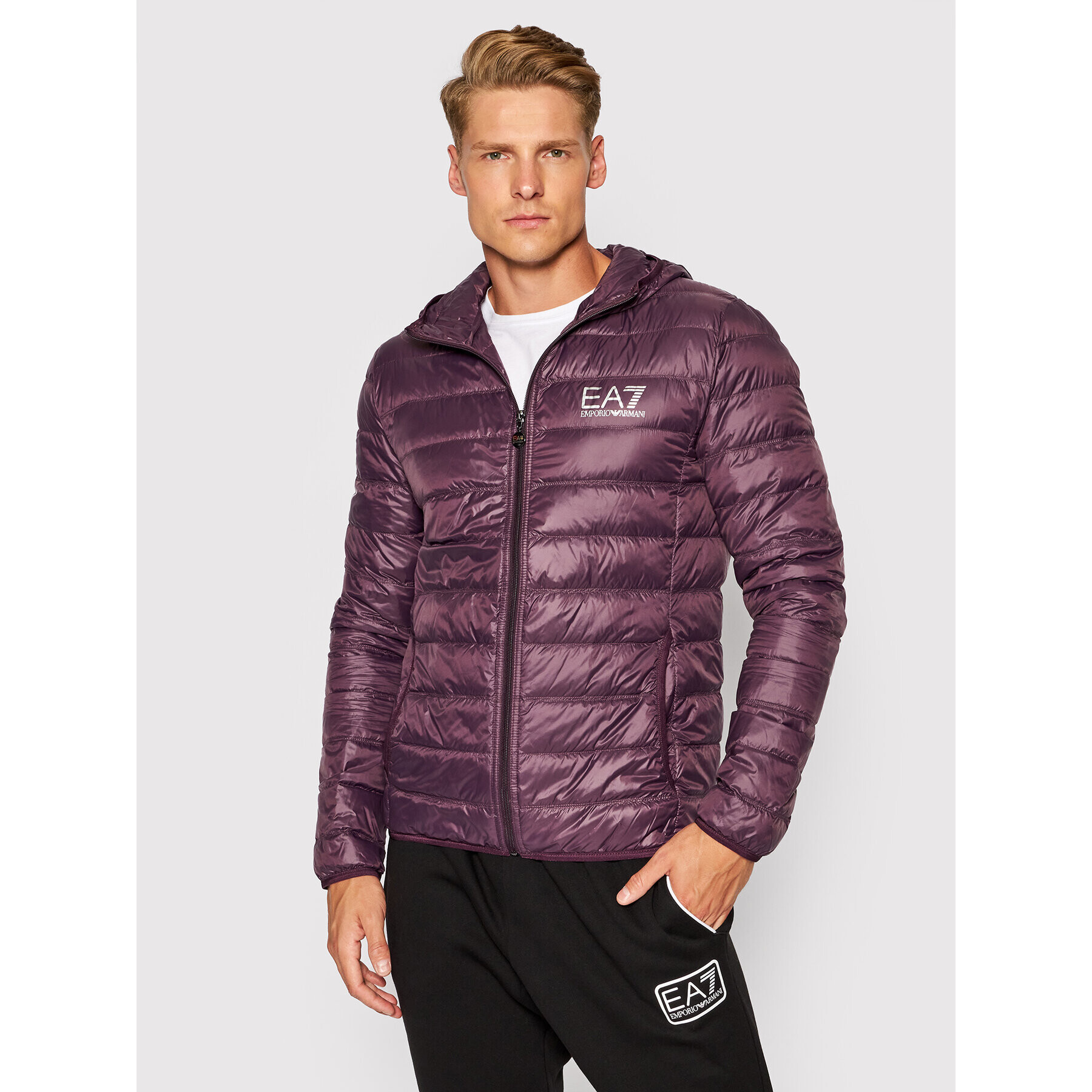 EA7 Emporio Armani Пухено яке 8NPB02 PN29Z 1320 Виолетов Regular Fit - Pepit.bg