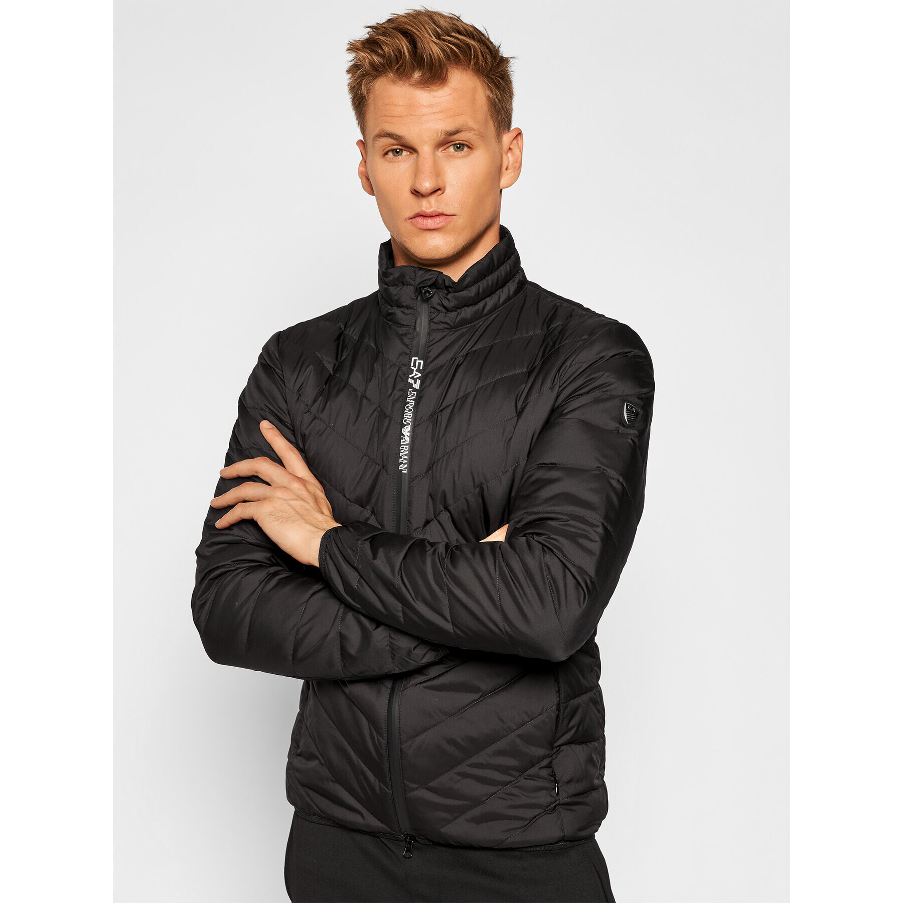 EA7 Emporio Armani Пухено яке 8NPB06 PNE1Z 1200 Черен Regular Fit - Pepit.bg