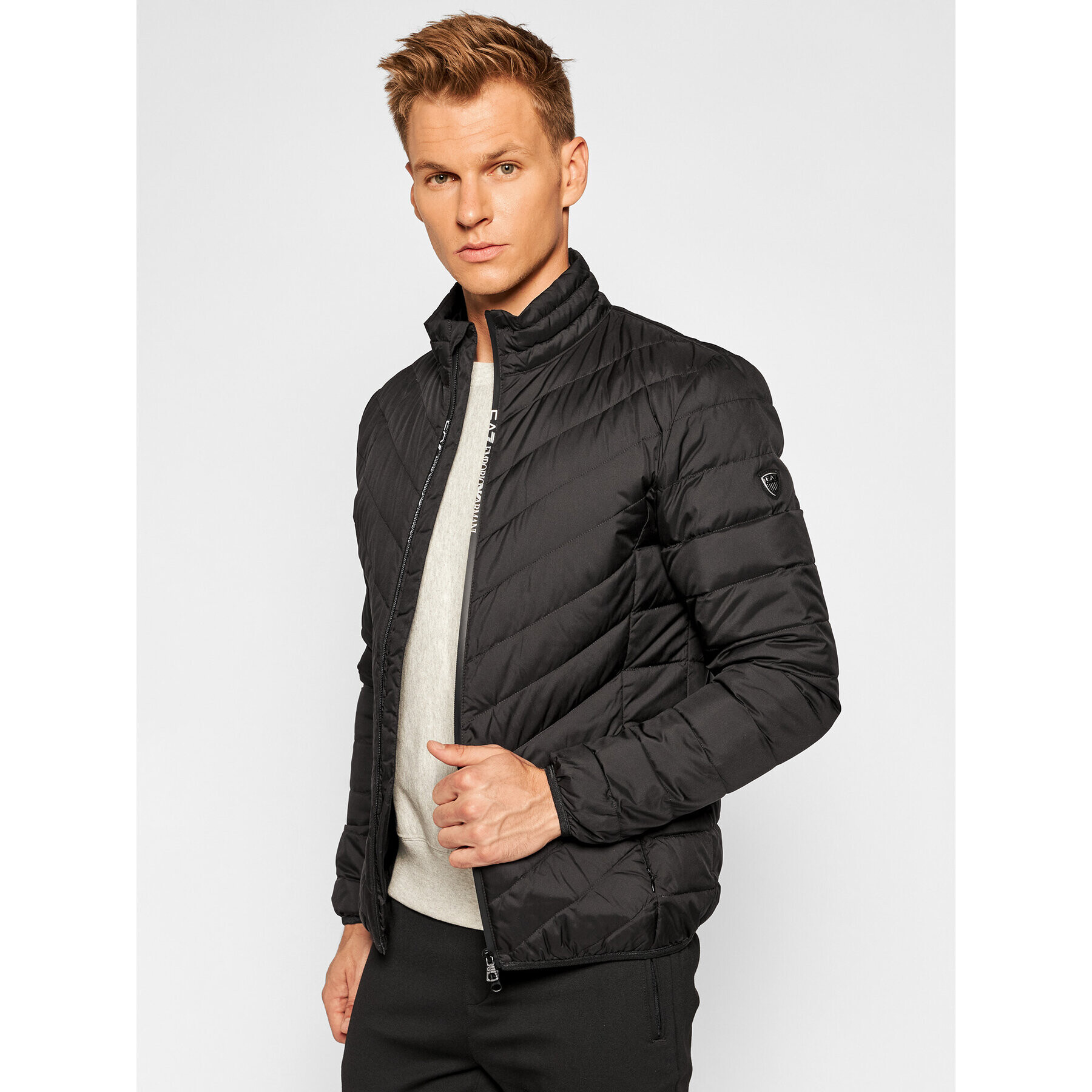 EA7 Emporio Armani Пухено яке 8NPB06 PNE1Z 1200 Черен Regular Fit - Pepit.bg