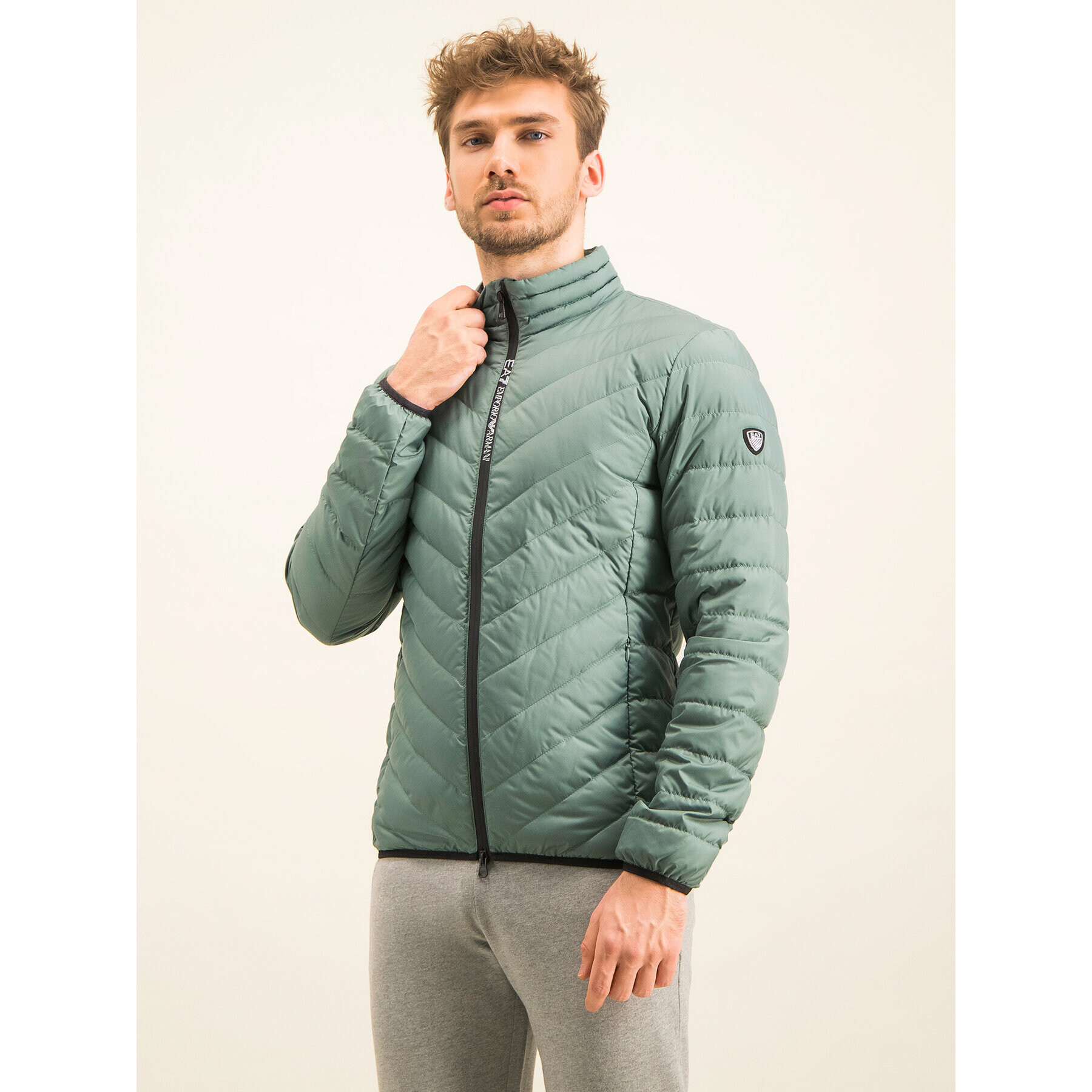 EA7 Emporio Armani Пухено яке 8NPB06 PNE1Z 1858 Зелен Regular Fit - Pepit.bg