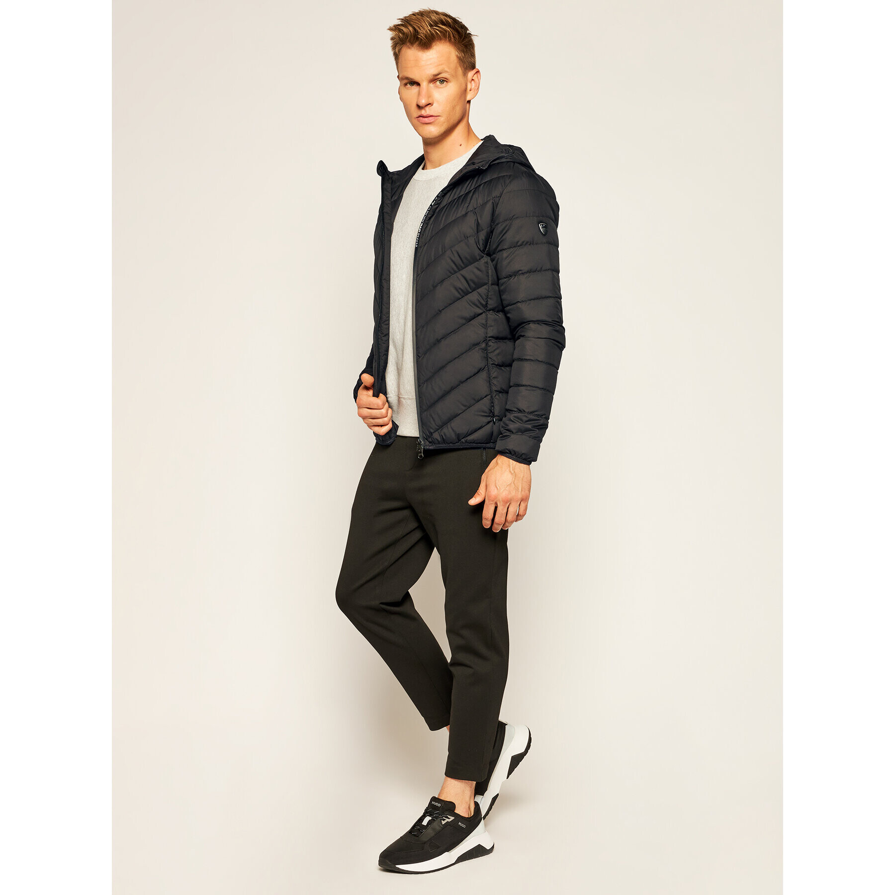 EA7 Emporio Armani Пухено яке 8NPB07 PNE1Z 1200 Черен Regular Fit - Pepit.bg