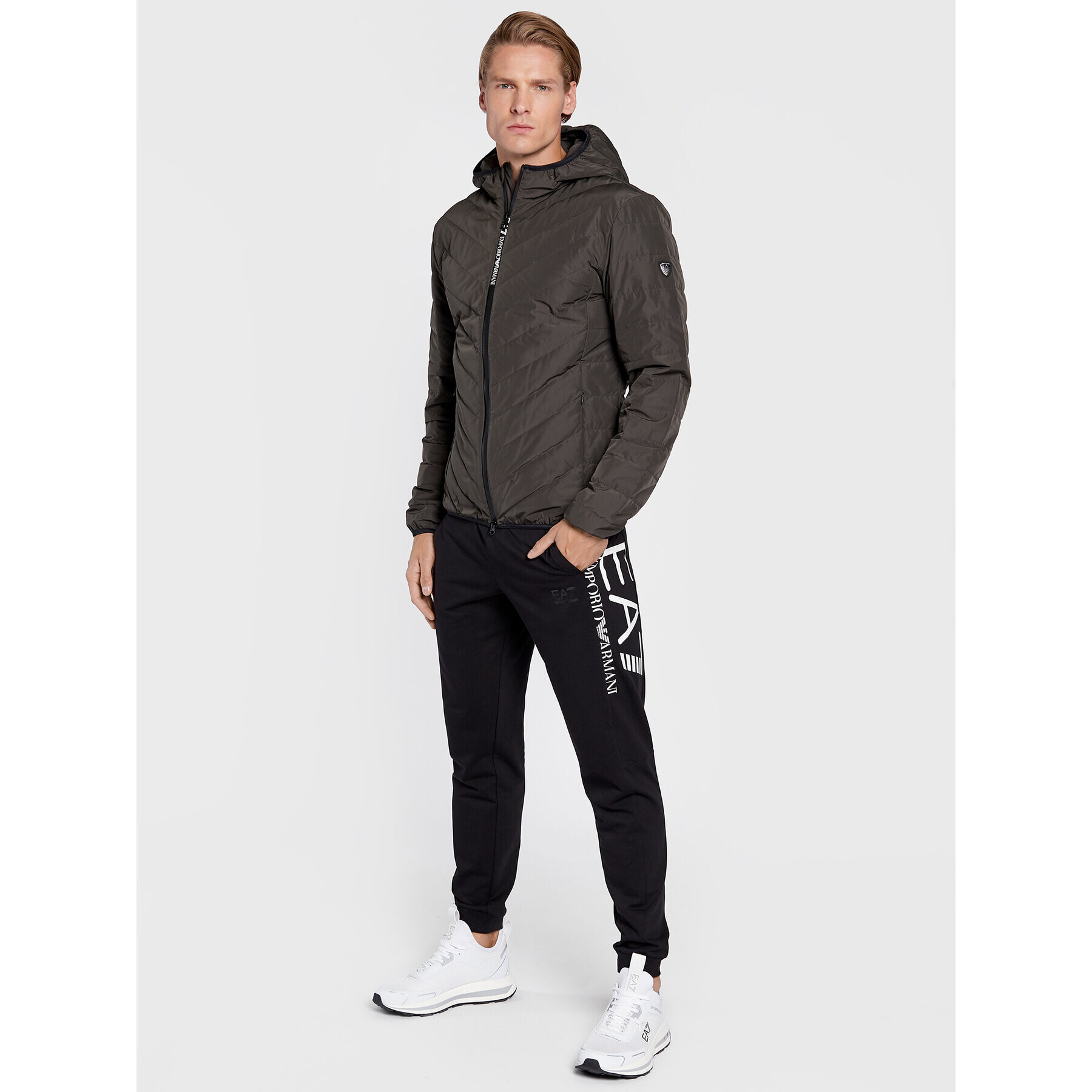 EA7 Emporio Armani Пухено яке 8NPB07 PNE1Z 1866 Зелен Regular Fit - Pepit.bg