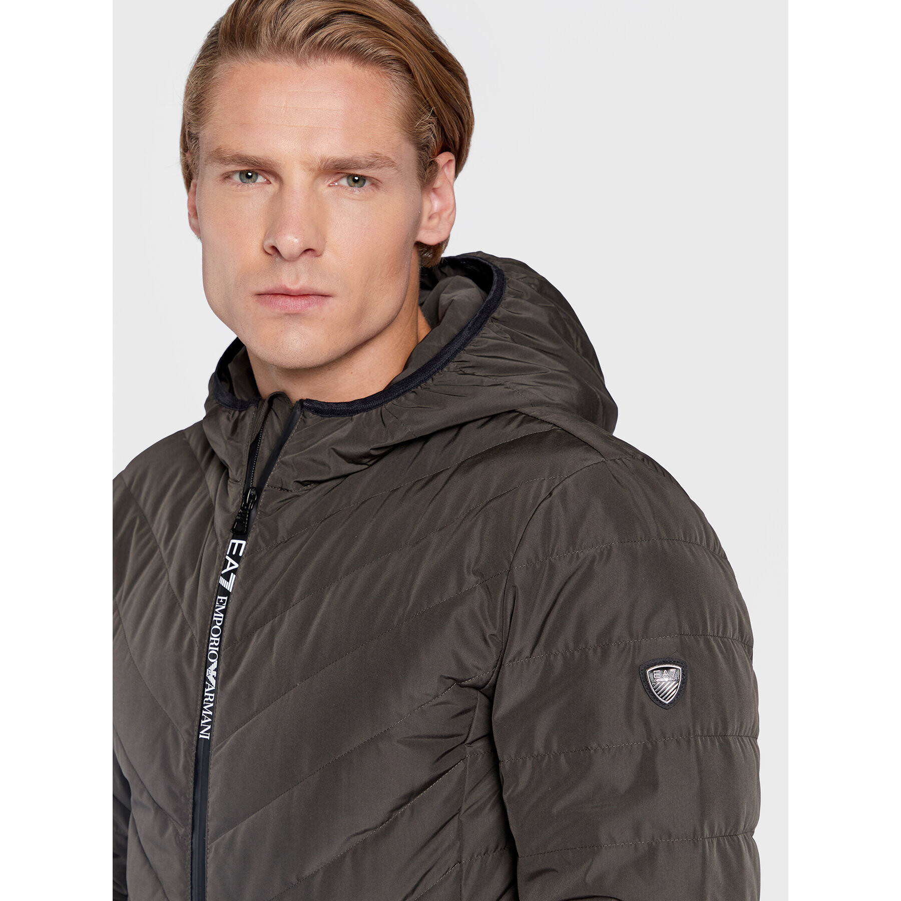 EA7 Emporio Armani Пухено яке 8NPB07 PNE1Z 1866 Зелен Regular Fit - Pepit.bg