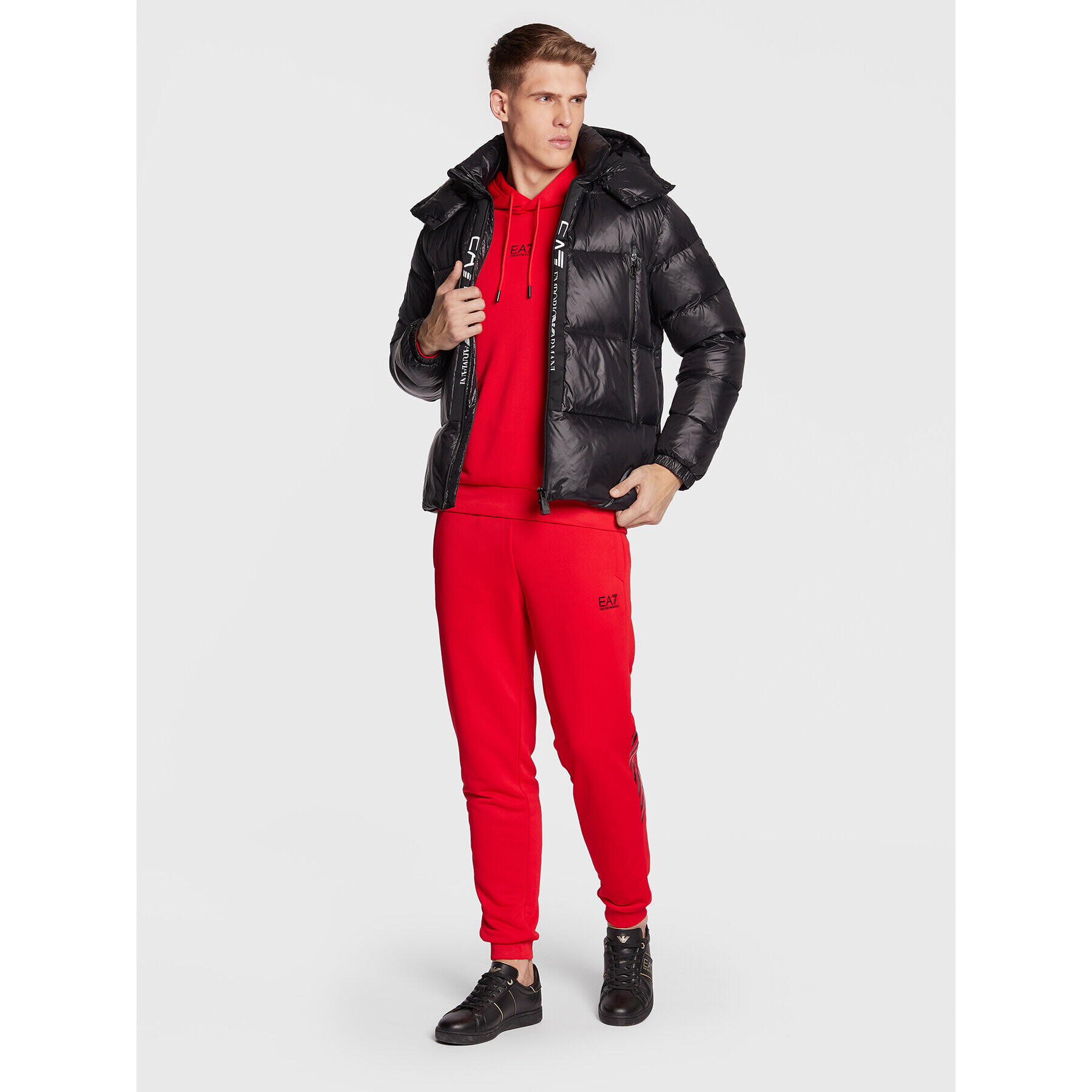 EA7 Emporio Armani Пухено яке 6LPB01 PNR4Z 1200 Черен Regular Fit - Pepit.bg