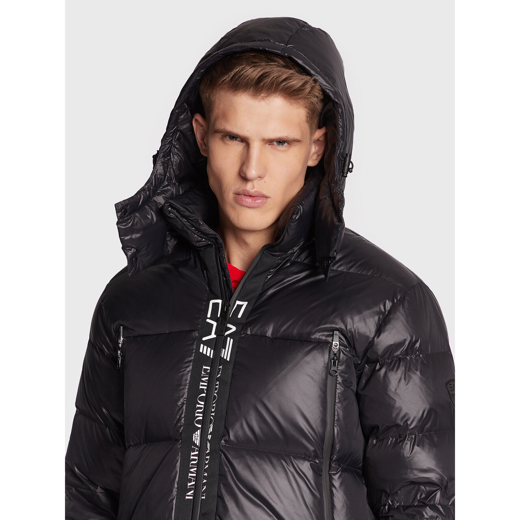 EA7 Emporio Armani Пухено яке 6LPB01 PNR4Z 1200 Черен Regular Fit - Pepit.bg