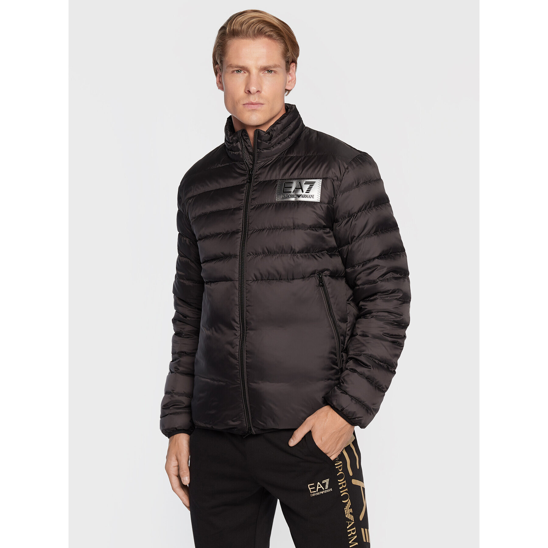 EA7 Emporio Armani Пухено яке 6LPB14 PN5ZZ 1200 Черен Regular Fit - Pepit.bg