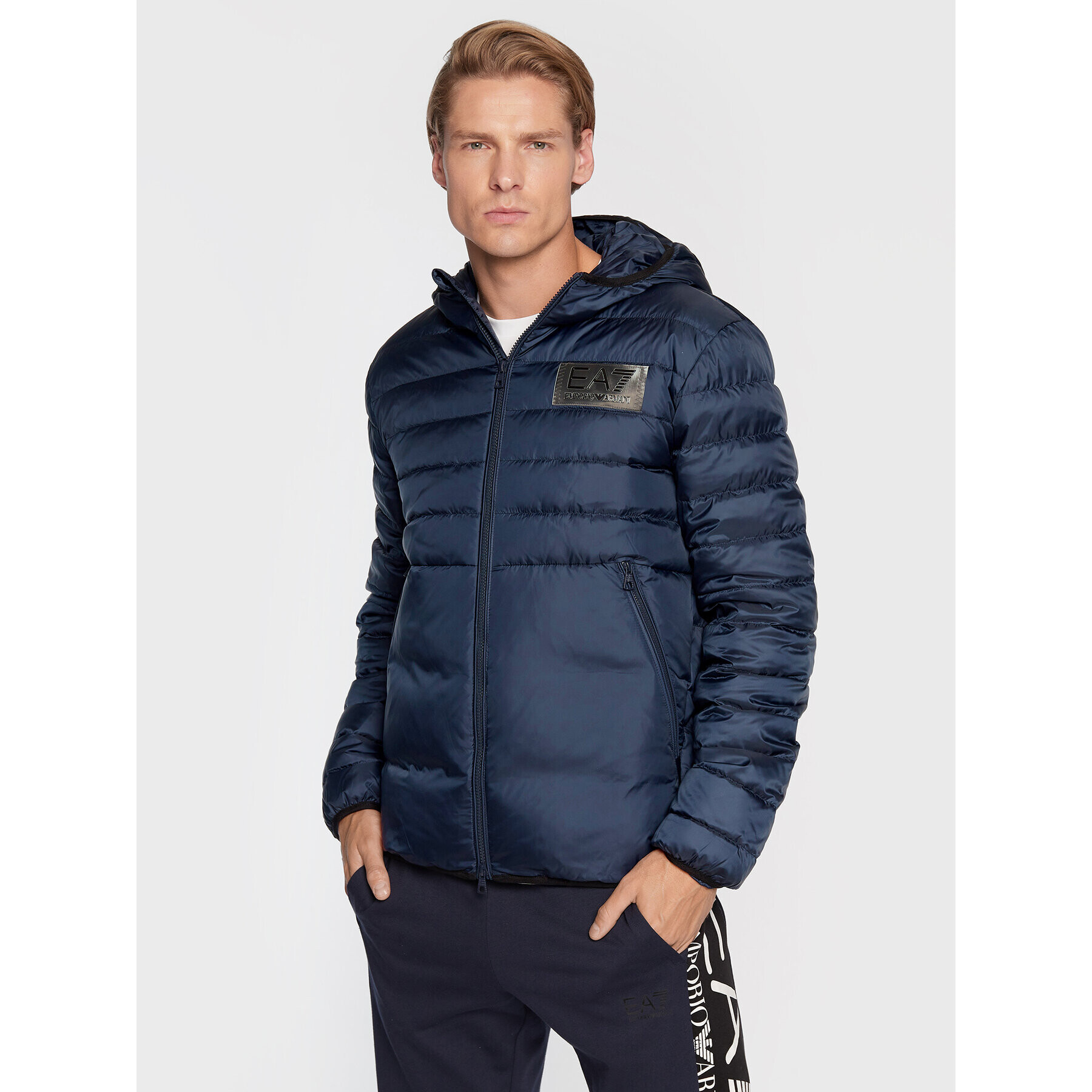 EA7 Emporio Armani Пухено яке 6LPB16 PN5ZZ 1554 Тъмносин Regular Fit - Pepit.bg