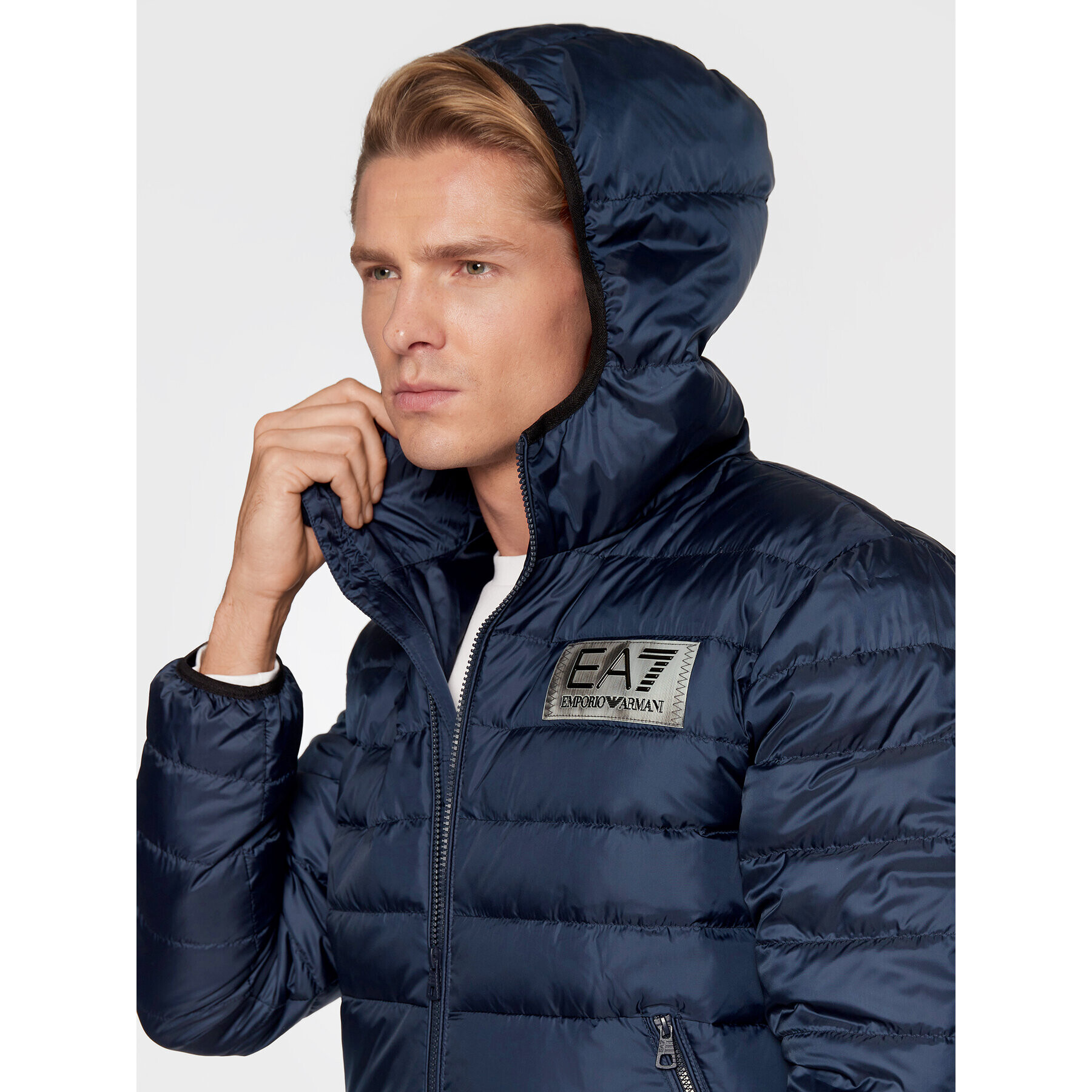 EA7 Emporio Armani Пухено яке 6LPB16 PN5ZZ 1554 Тъмносин Regular Fit - Pepit.bg