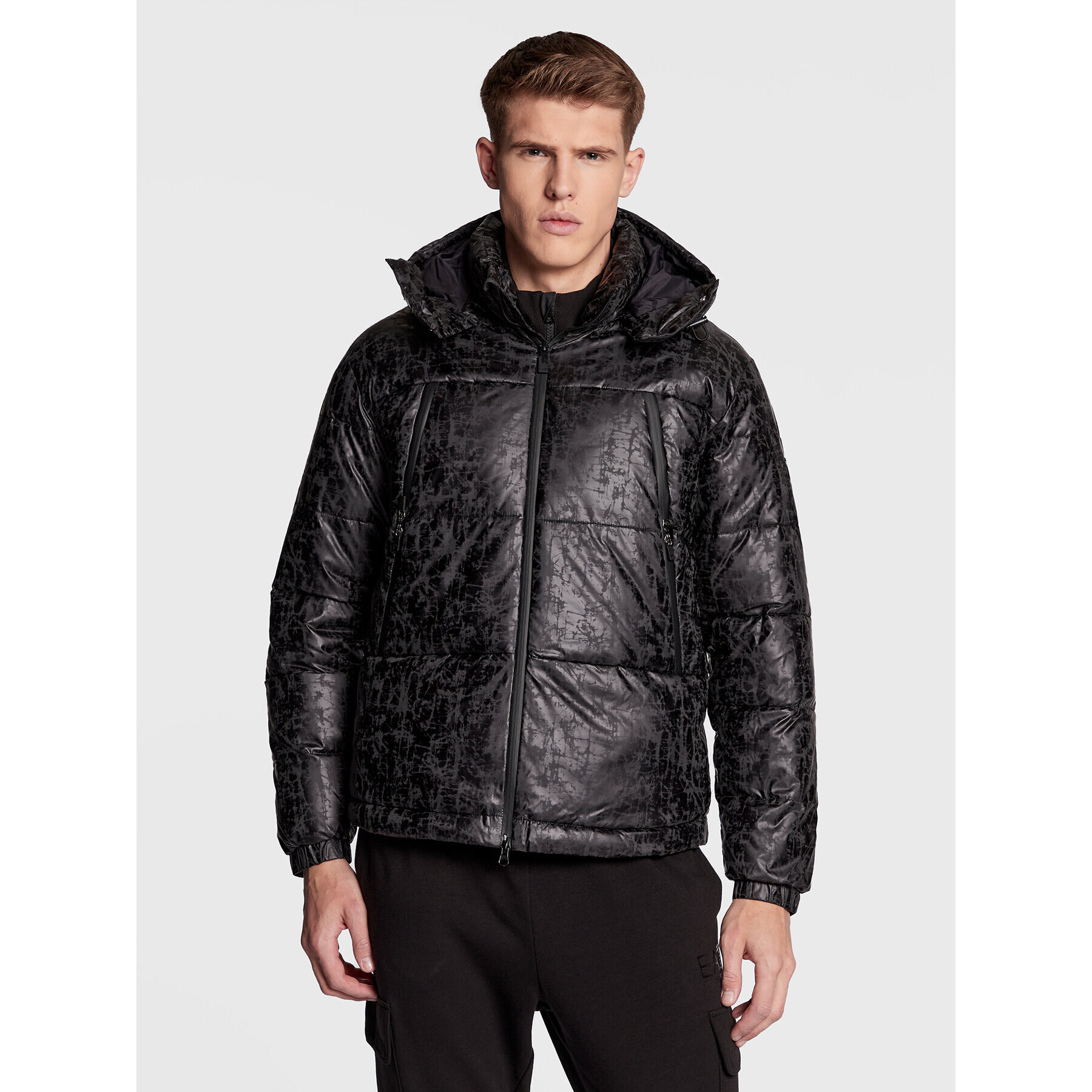 EA7 Emporio Armani Пухено яке 6LPB48 PNACZ 2211 Черен Regular Fit - Pepit.bg