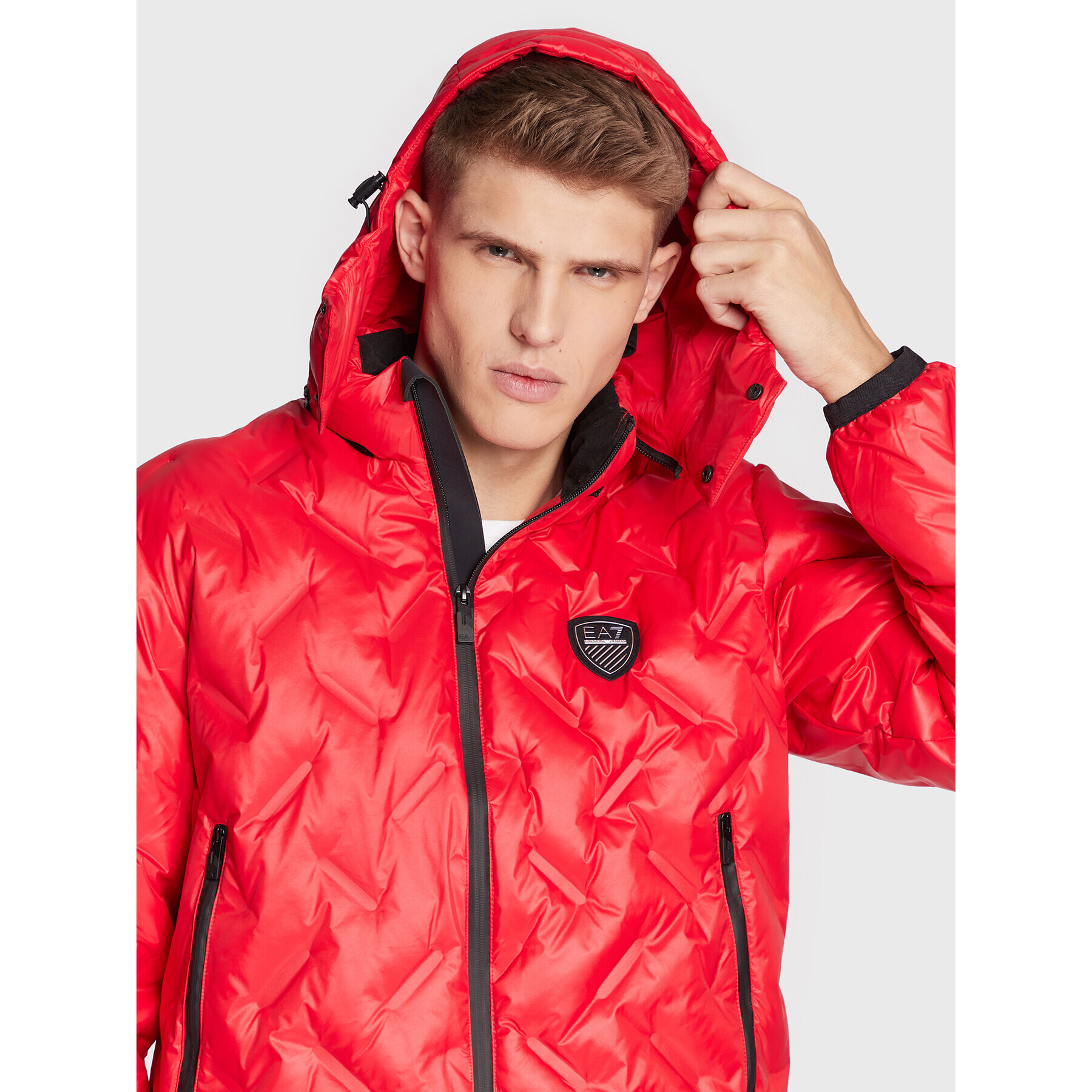 EA7 Emporio Armani Пухено яке 6LPB64 PN8MZ 1451 Червен Regular Fit - Pepit.bg