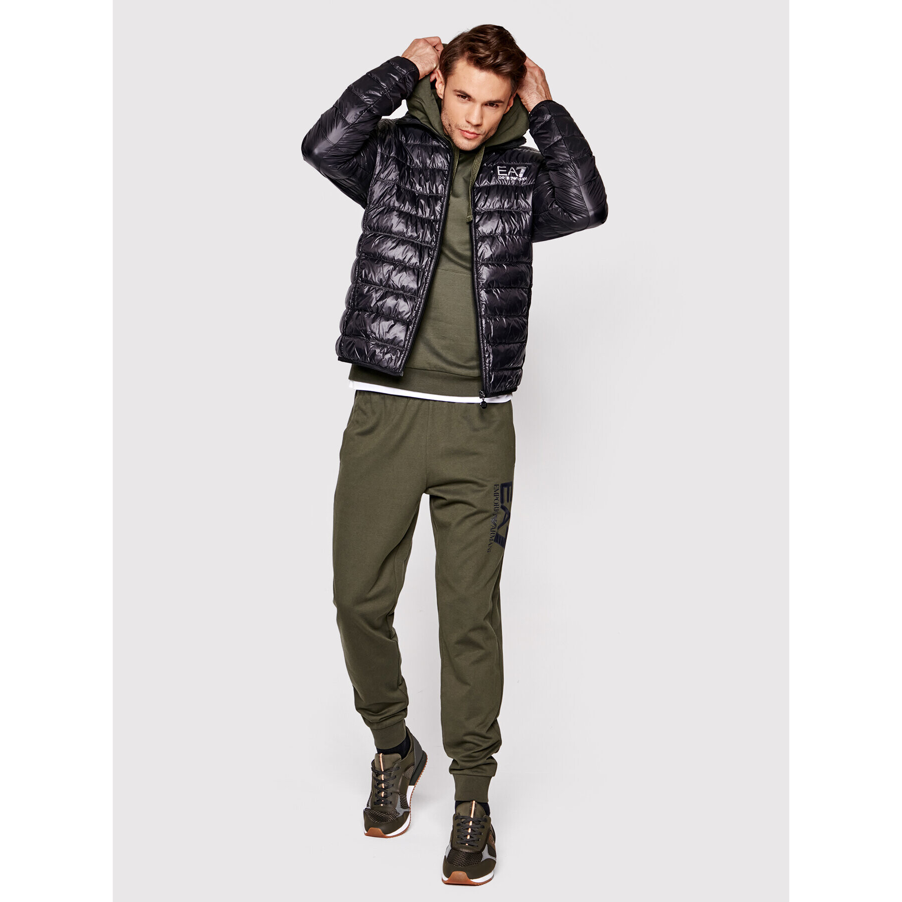 EA7 Emporio Armani Пухено яке 8NPB01 PN29Z 1200 Черен Regular Fit - Pepit.bg