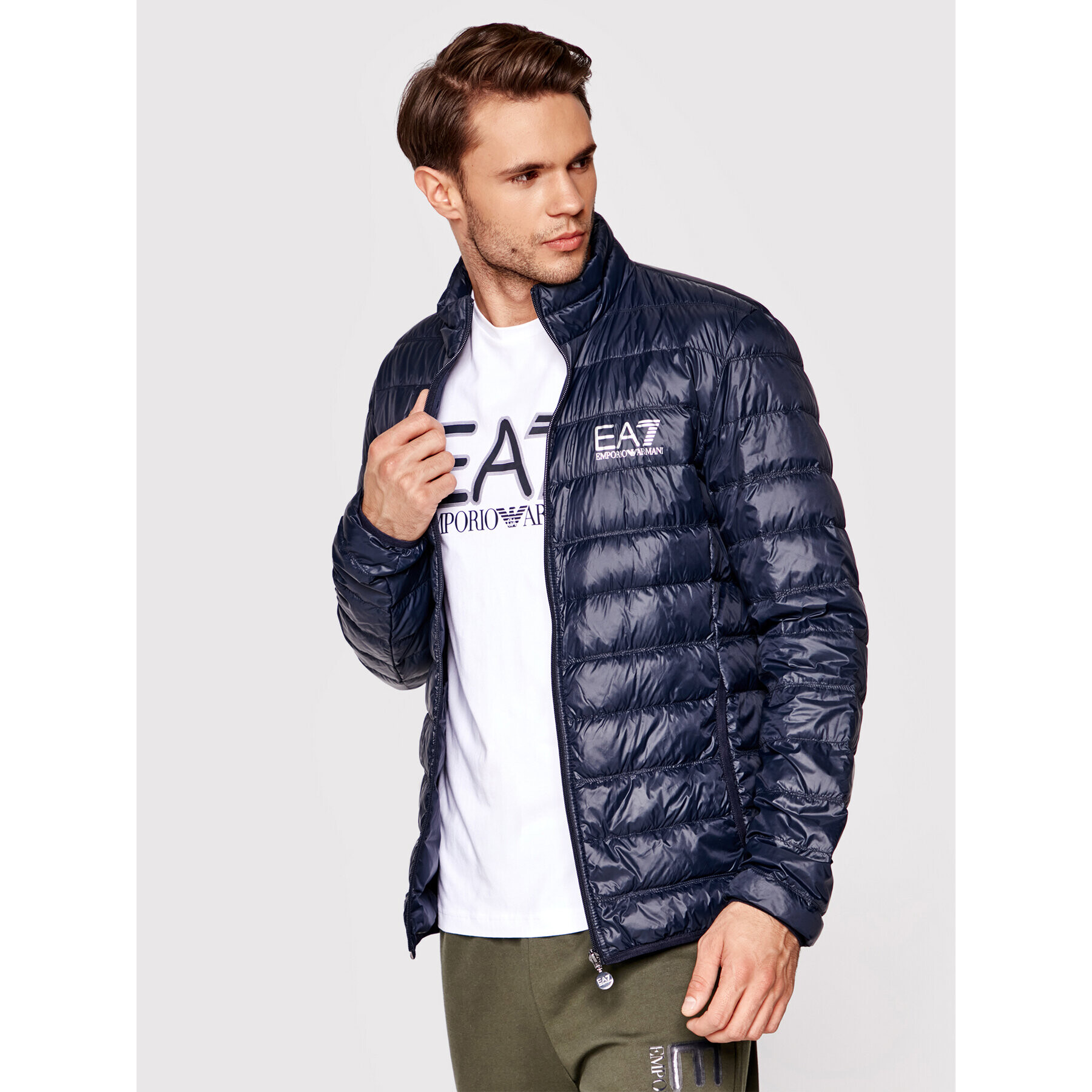 EA7 Emporio Armani Пухено яке 8NPB01 PN29Z 1578 Тъмносин Regular Fit - Pepit.bg