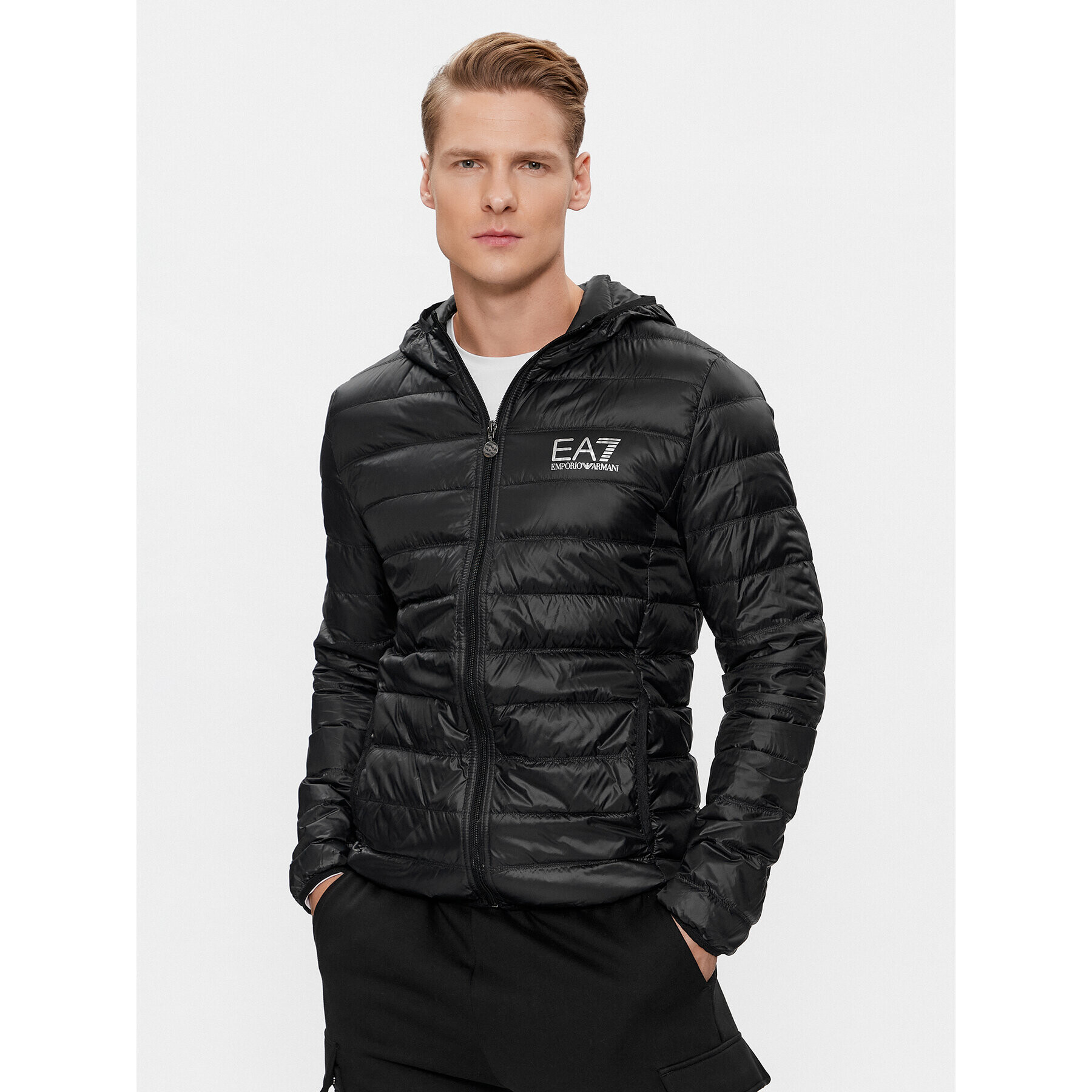 EA7 Emporio Armani Пухено яке 8NPB02 PN29Z 1200 Черен Regular Fit - Pepit.bg