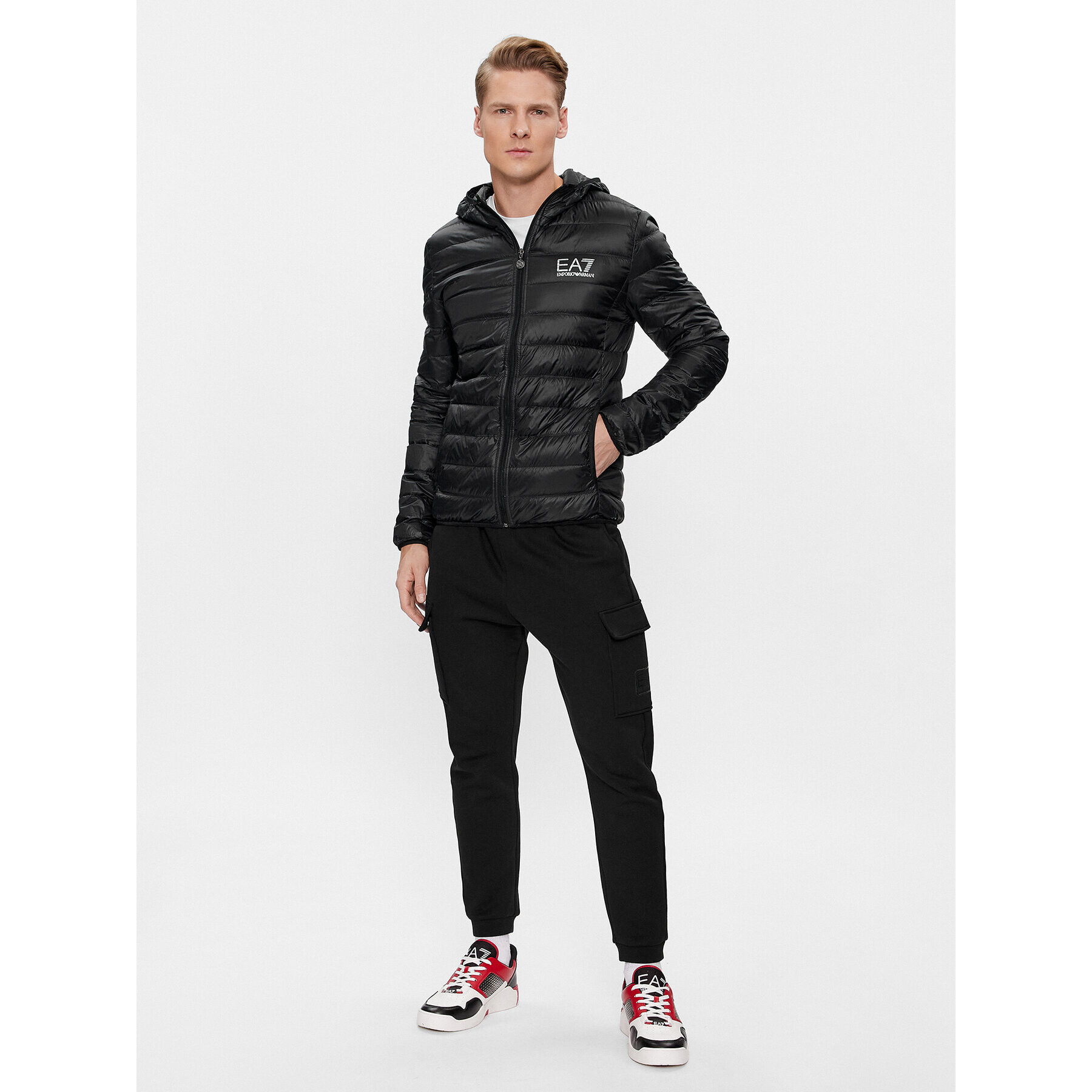 EA7 Emporio Armani Пухено яке 8NPB02 PN29Z 1200 Черен Regular Fit - Pepit.bg