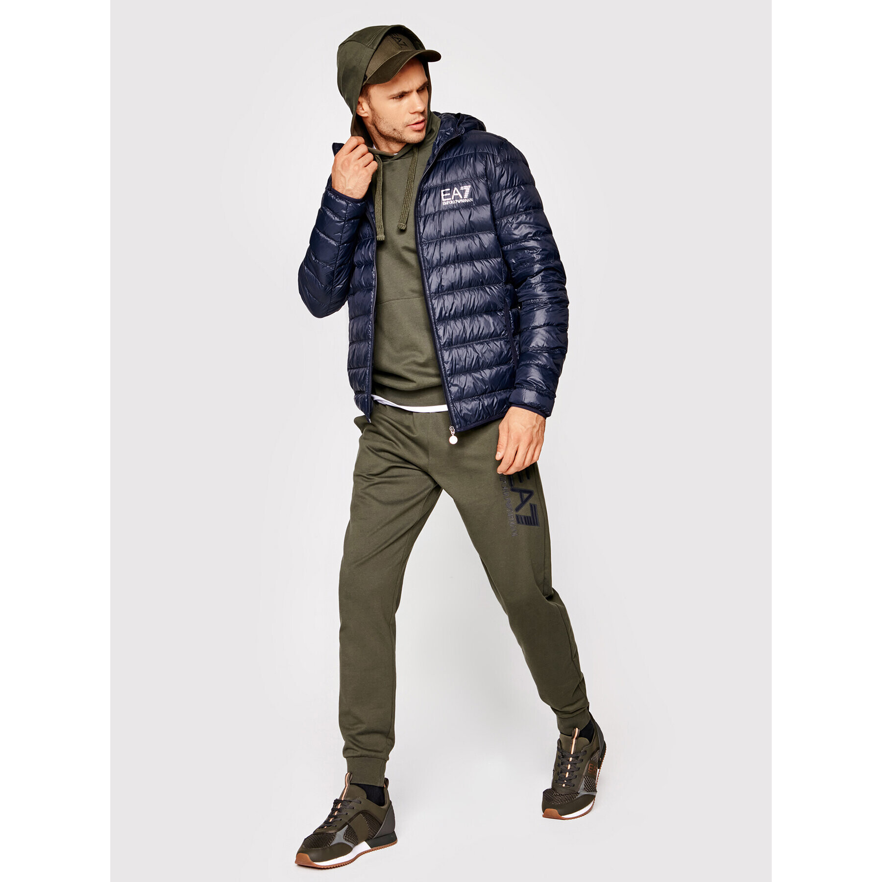 EA7 Emporio Armani Пухено яке 8NPB02 PN29Z 1578 Тъмносин Regular Fit - Pepit.bg