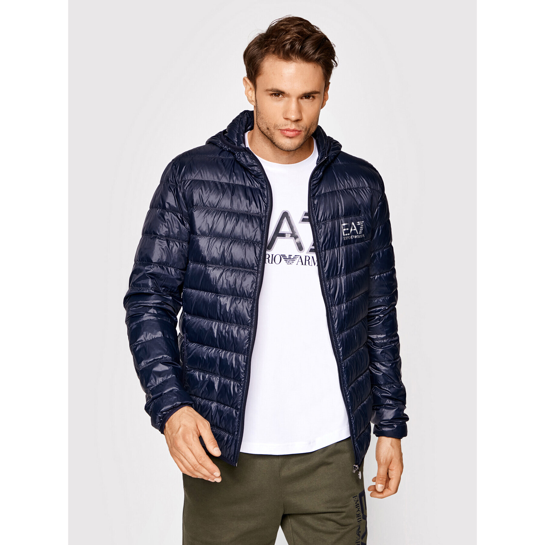 EA7 Emporio Armani Пухено яке 8NPB02 PN29Z 1578 Тъмносин Regular Fit - Pepit.bg