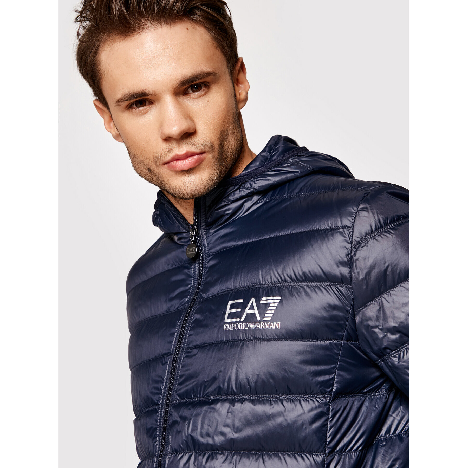 EA7 Emporio Armani Пухено яке 8NPB02 PN29Z 1578 Тъмносин Regular Fit - Pepit.bg