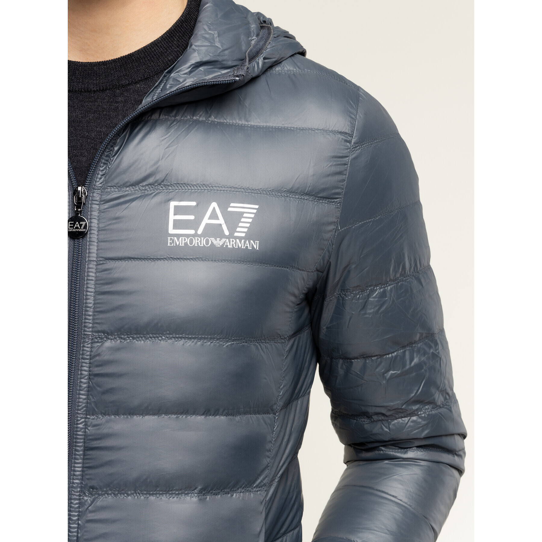 EA7 Emporio Armani Пухено яке 8NPB02 PN29Z 1977 Сив Regular Fit - Pepit.bg