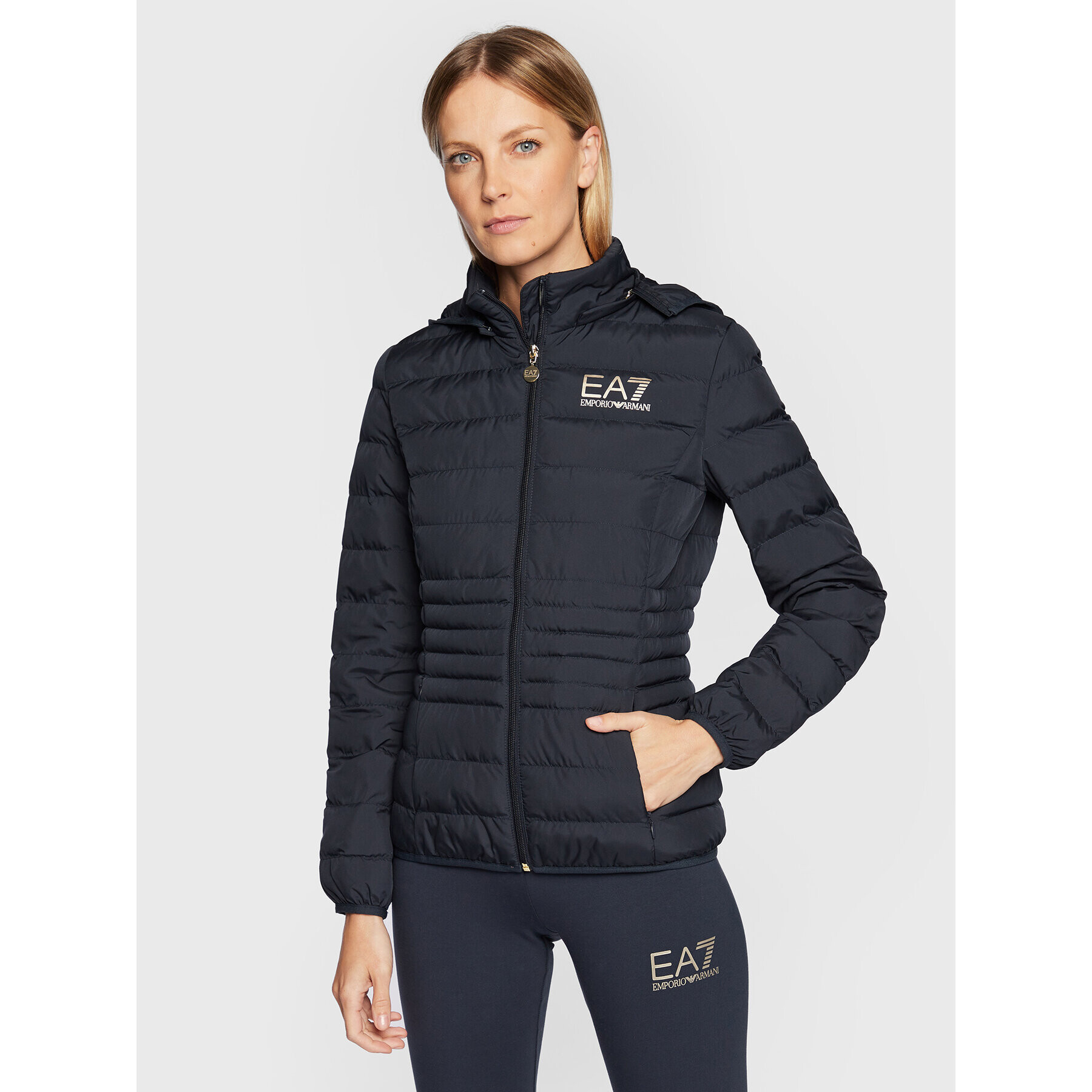 EA7 Emporio Armani Пухено яке 8NTB23 TNF8Z 0540 Тъмносин Regular Fit - Pepit.bg